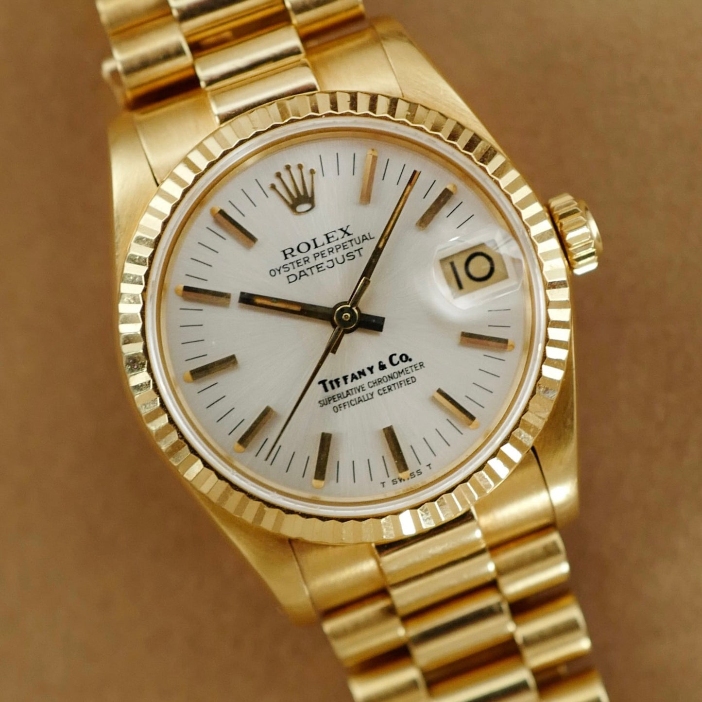 Rolex Yellow Gold Datejust Ref. 68278 Retailed by Tiffany & Co. (New Arrival)