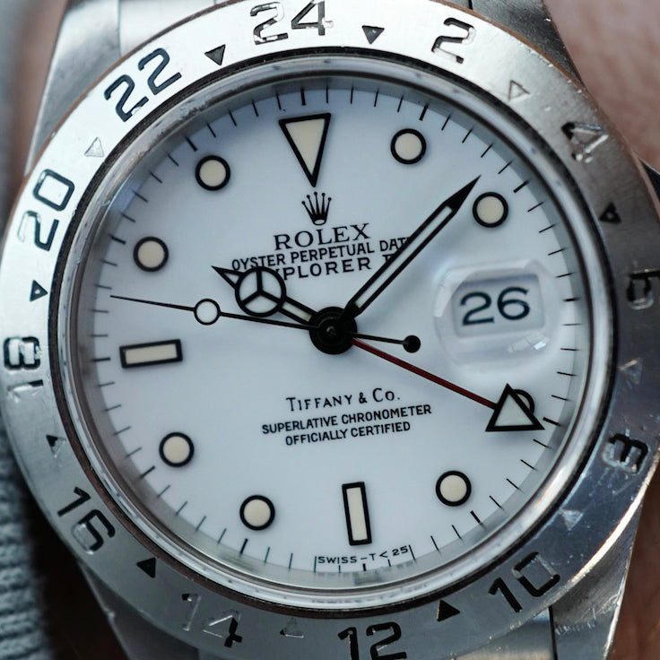 Rolex Steel Explorer II White Dial Tiffany Dial 16570 (New Arrival)