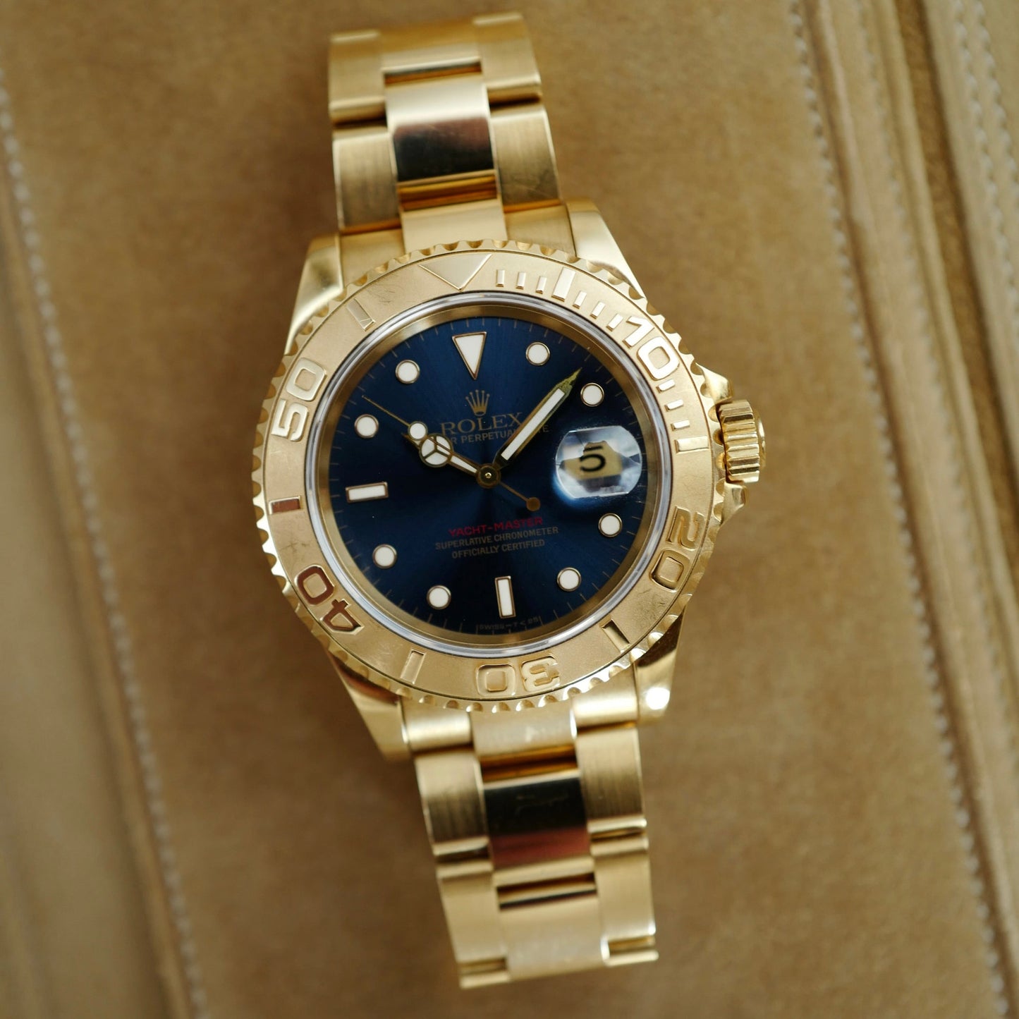 Rolex Yellow Gold Yachtmaster Ref. 16628 with Blue Dial (New Arrival)