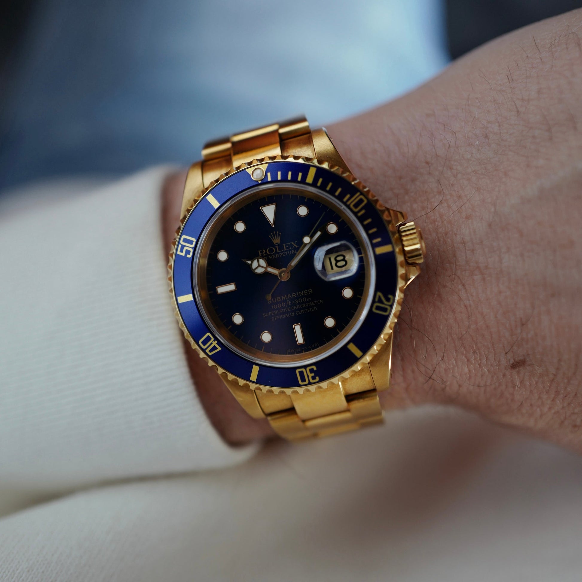 Rolex Yellow Gold Submariner Ref. 16618 in Outstanding Condition