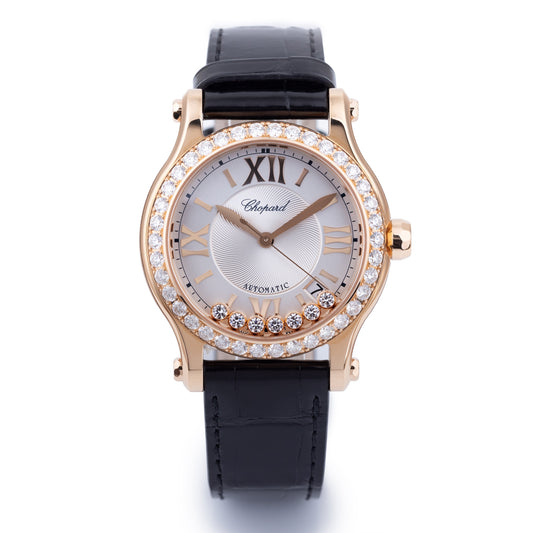 Unworn Chopard Happy Sport | REF. 274808-5003 | Box & Papers | 18k Rose Gold