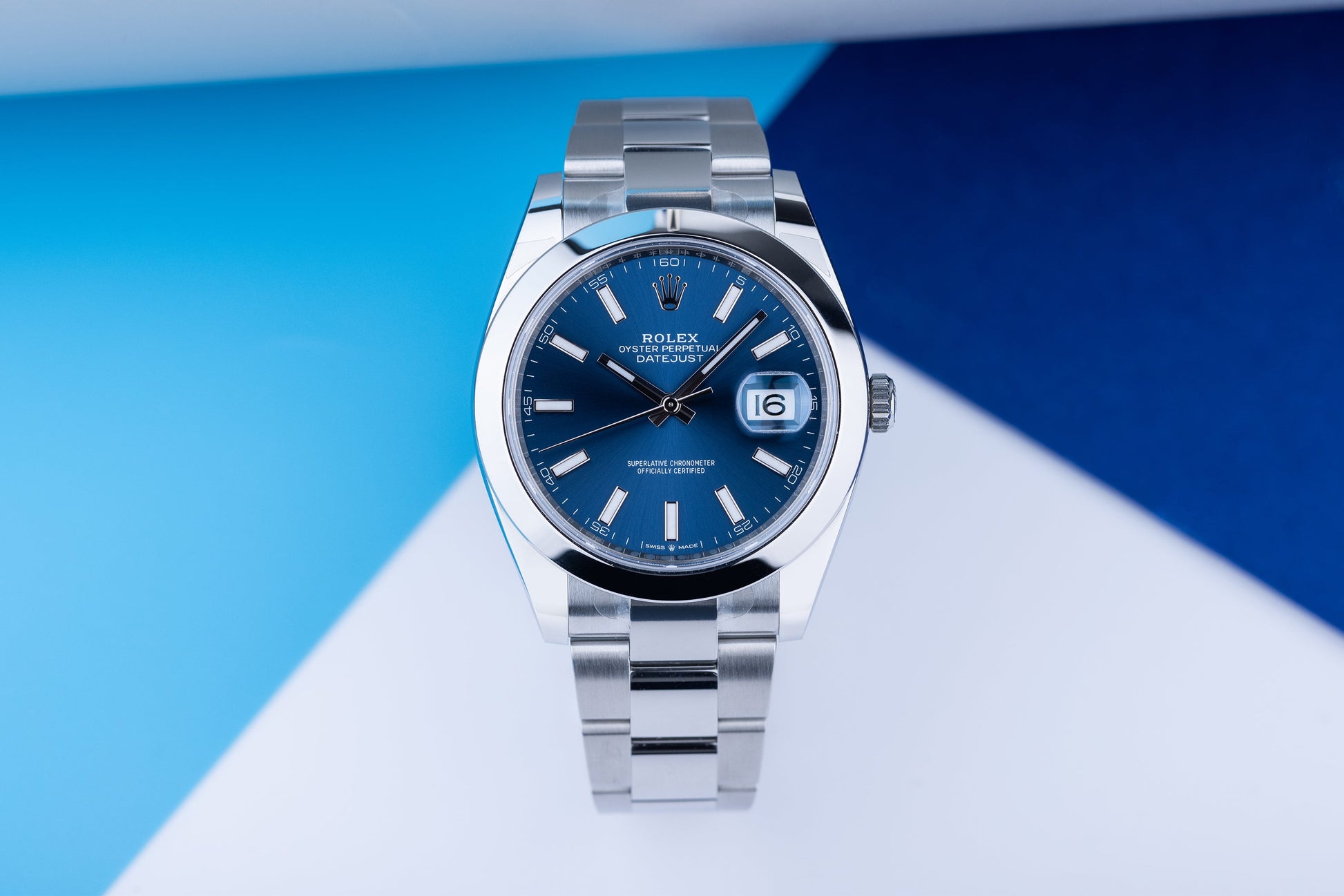 Unworn Rolex DateJust 41 | REF. 126300 | Blue Dial | 2020 | Box & Papers | Stainless Steel