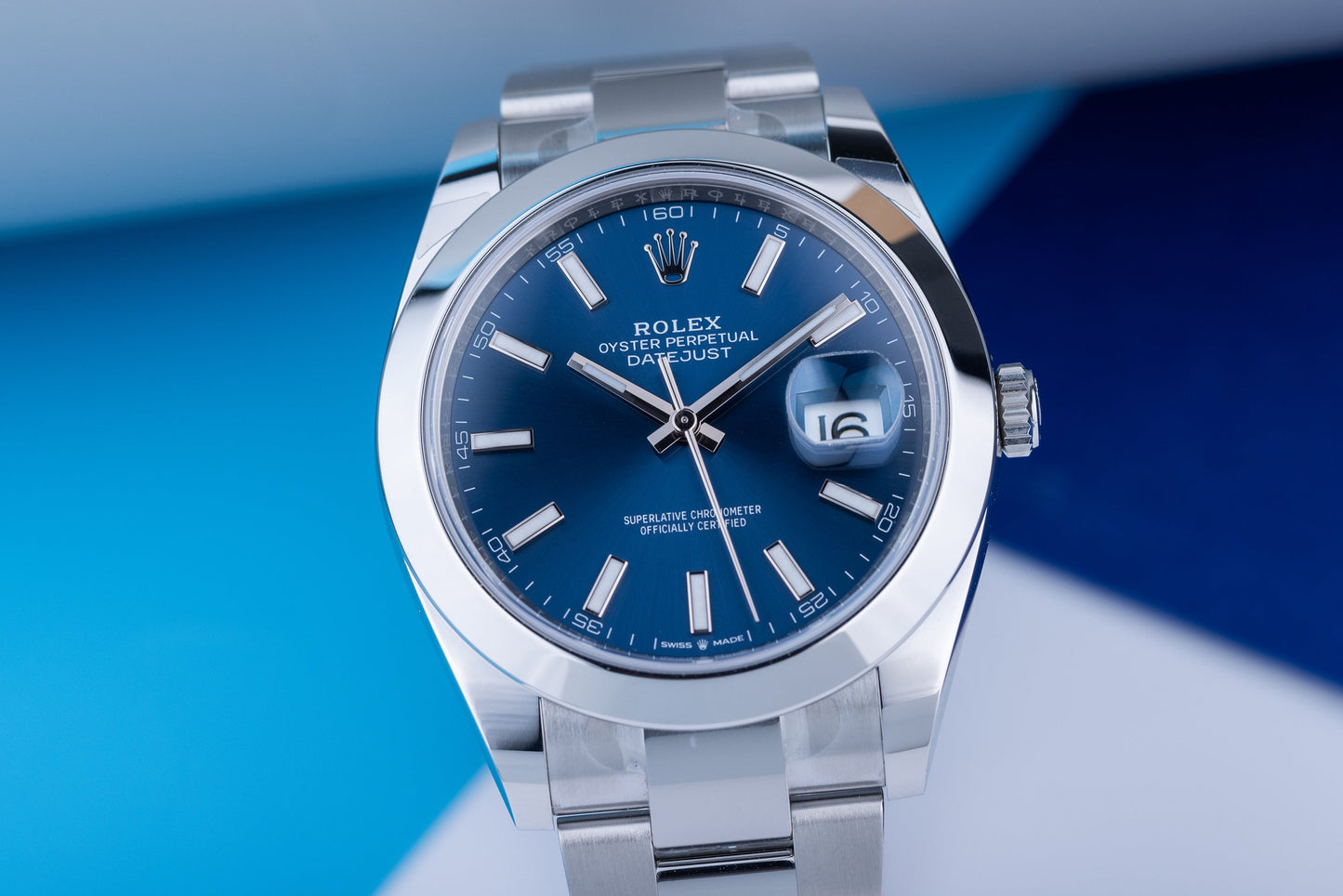 Unworn Rolex DateJust 41 | REF. 126300 | Blue Dial | 2020 | Box & Papers | Stainless Steel