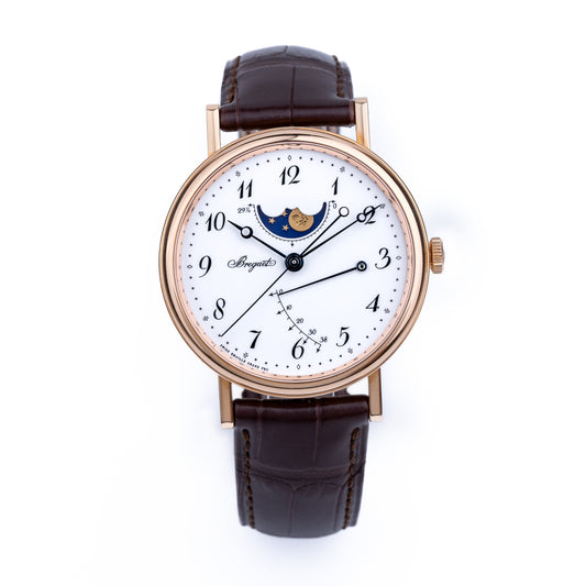 Unworn Breguet Classique | REF. 7787BR/29/9V6 | Moonphase Power Reserve | 18k Rose Gold | Box & Papers | 2015