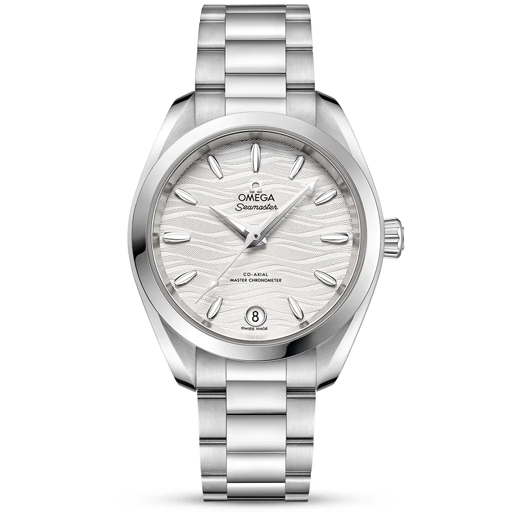 Seamaster Aqua Terra 34mm Waved Silver Dial Ladies Watch