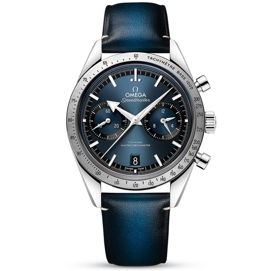 Speedmaster '57 40.5mm Blue Dial Chronograph Strap Watch