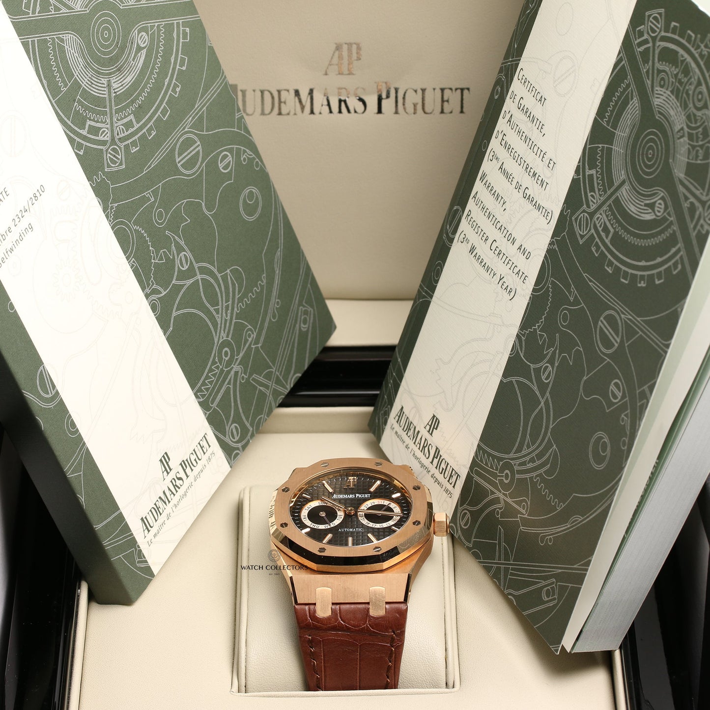 Unworn Full Set Audemars Piguet Royal Oak Day Date Campeon Del Mundo 2010 18k Rose Gold 26330OR.OO.D088CR.99