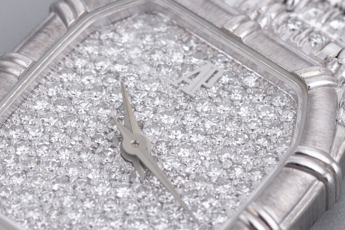 Unworn Audemars Piguet Bamboo | Pave Diamond Dial & Bracelet | 18k White Gold | 20mm | Circa 1980's