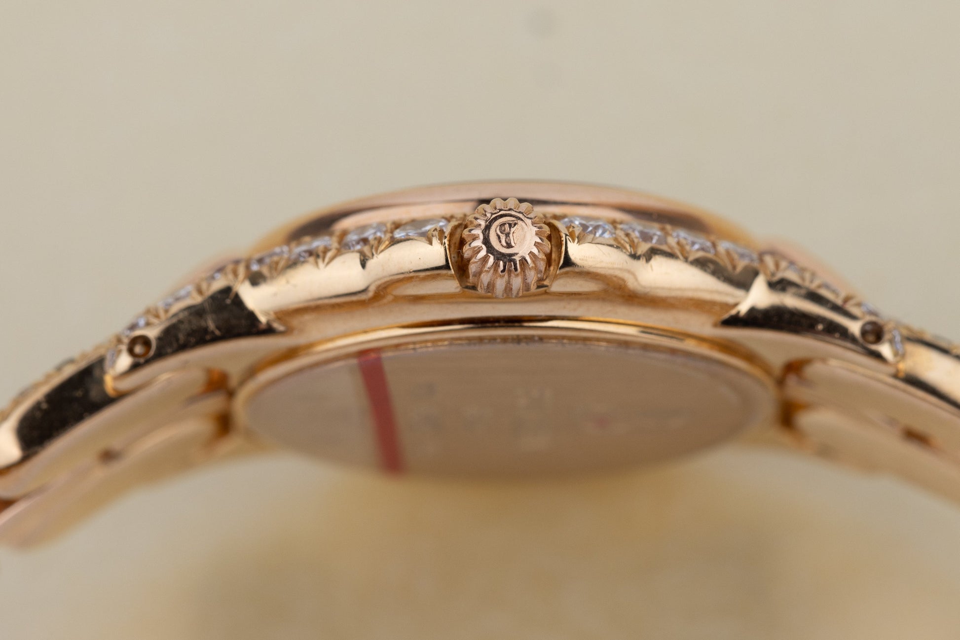 Unworn & Rare Bertolucci Pulchra Ladies Wristwatch | REF. 111.8055.68 | 18k Yellow Gold | Pave Diamond Dial, Ruby & Diamond Bracelet