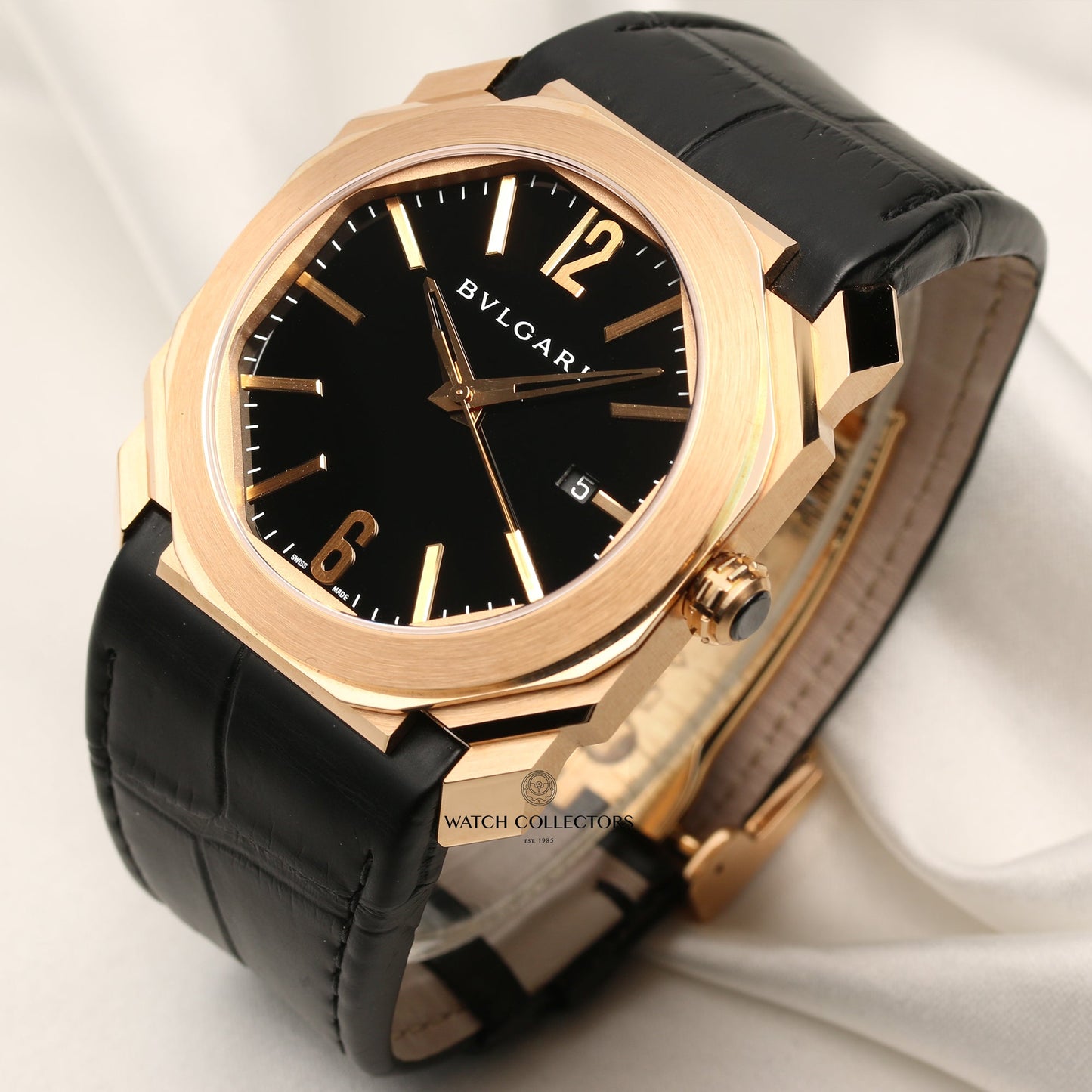 Unworn Full Set Bulgari Bvlgari Octo Solotempo BGOP41G Campeon Del Mundo 2012 Limited Edition 18k Rose Gold