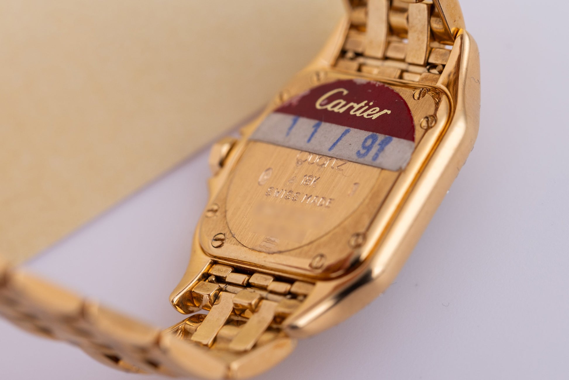 Unworn Cartier Panthere | REF. 8057915 | Cream Diamond Dial, Diamond Bezel & Bracelet | 22mm | 18k Yellow Gold