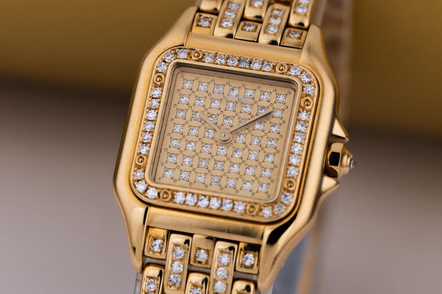 Unworn Cartier Panthere | REF. 1280 2 | Diamond Dial, Bezel & Bracelet | 22mm | 18k Yellow Gold