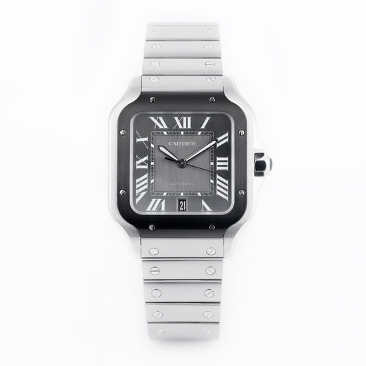 Unworn Cartier Santos Large | REF. WSSA0037 | Grey Dial | 2022 | Box & Papers | Stainless Steel