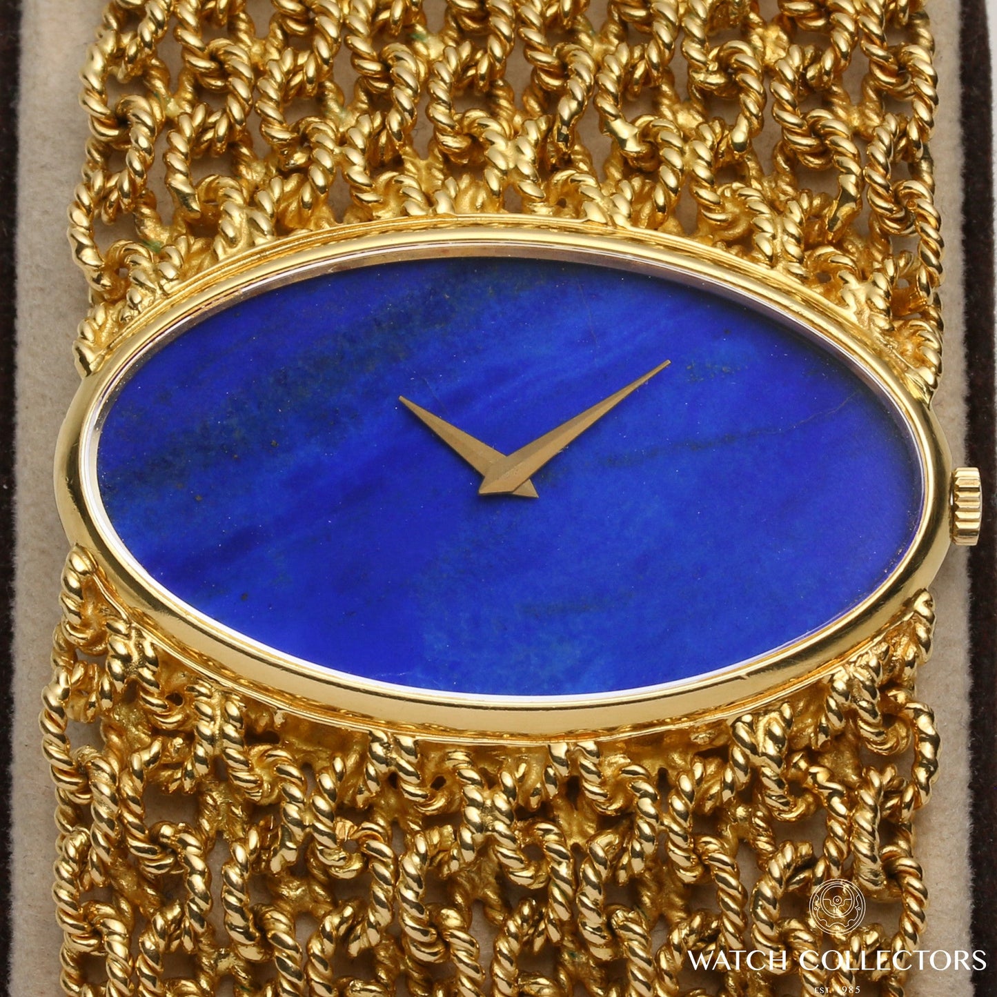 Very rare & possibly unique Chopard 18K Yellow Gold Lapis Lazuli Dial