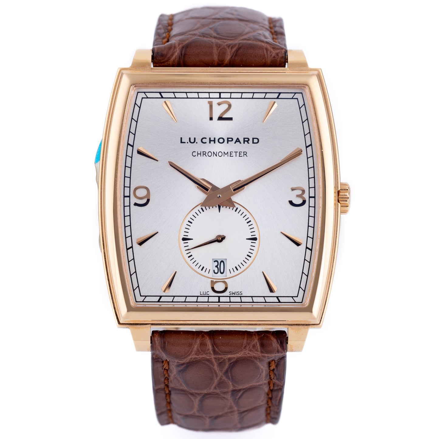 Unworn L.U. Chopard Chronometer Tonneau with Date | REF. 2294 | 18k Rose Gold | 37mm