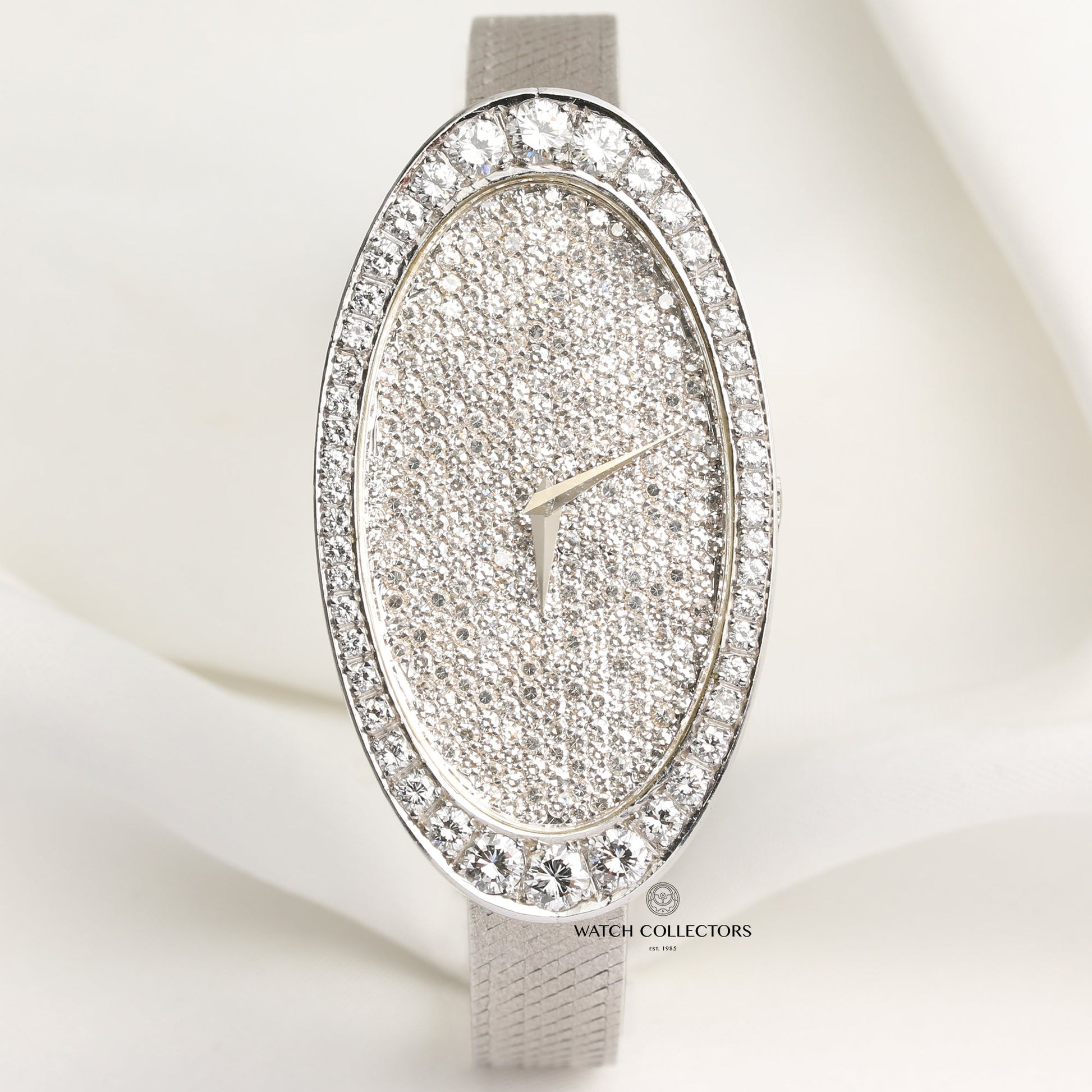 Very Rare & Possibly Unique Factory Chopard Ladies 5038 1 18K White Gold Pave Diamond