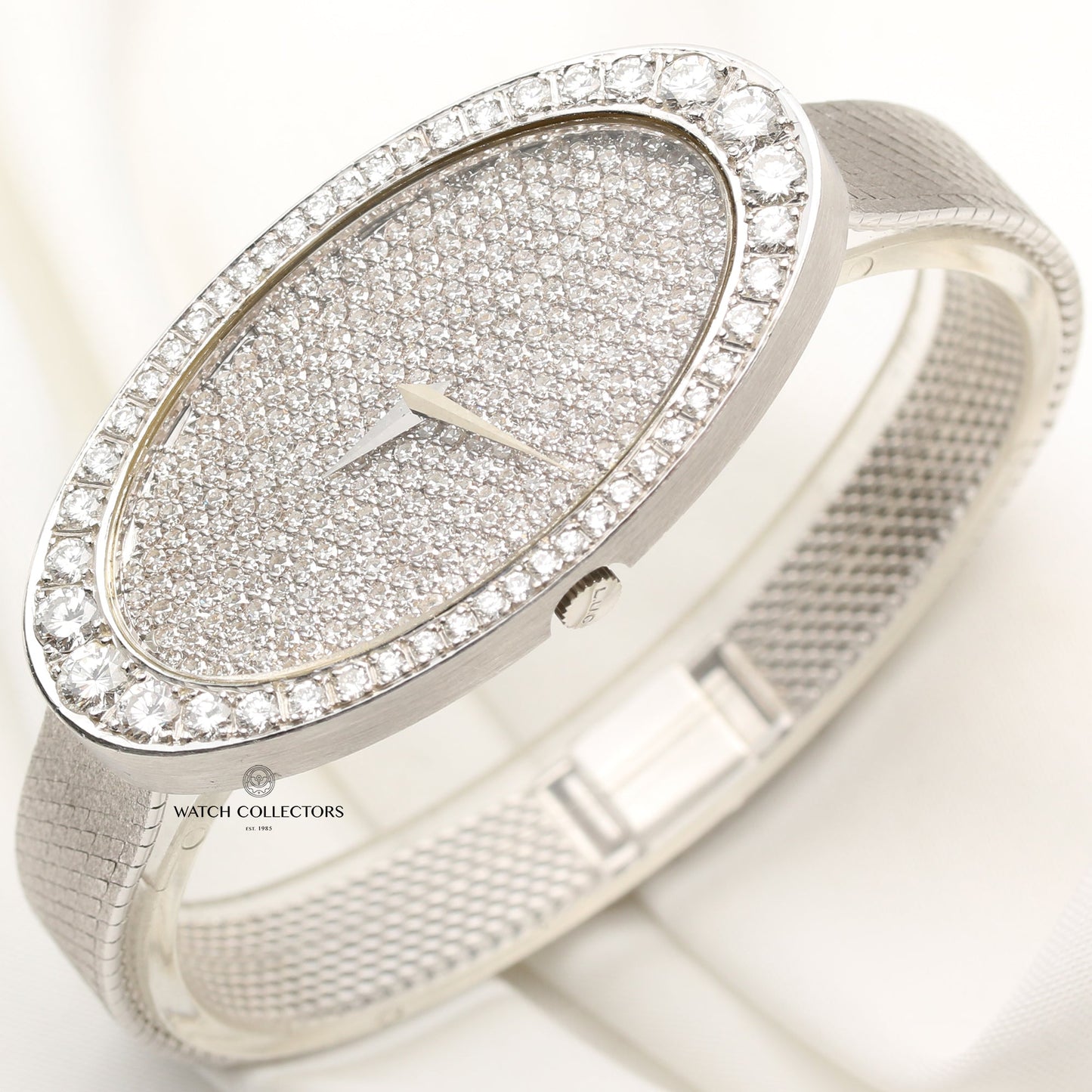 Very Rare & Possibly Unique Factory Chopard Ladies 5038 1 18K White Gold Pave Diamond