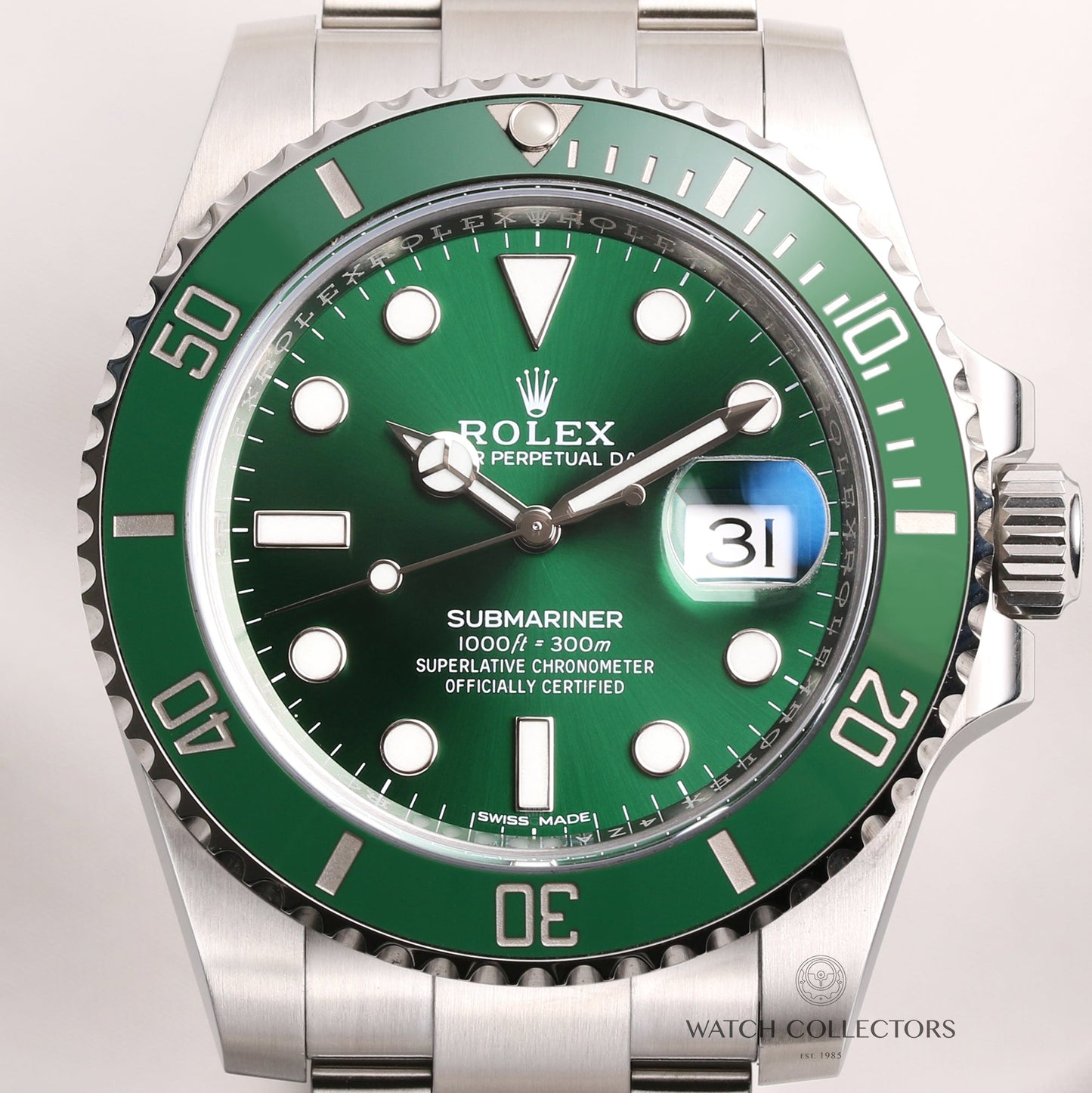 Rolex Submariner Date Hulk 116610LV Stainless Steel full set