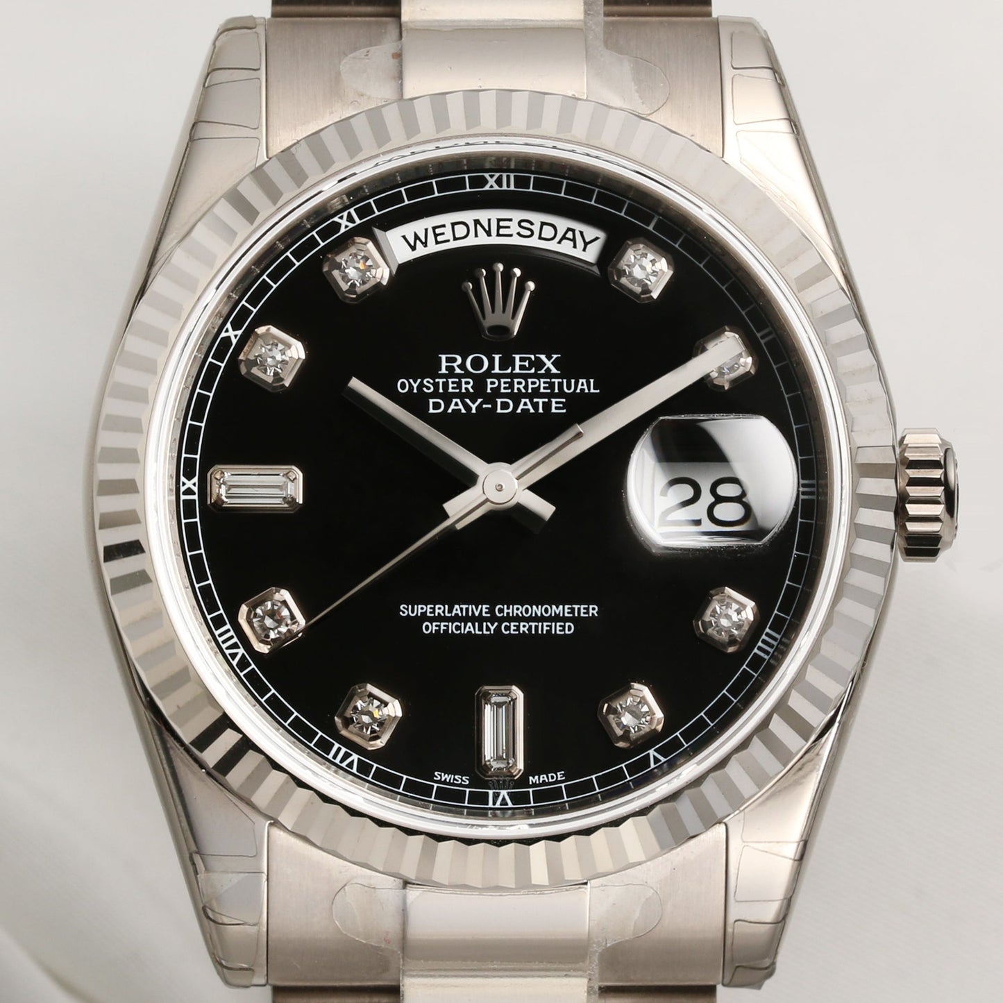 Unworn full-set Rolex Day-Date 118239 18K White Gold