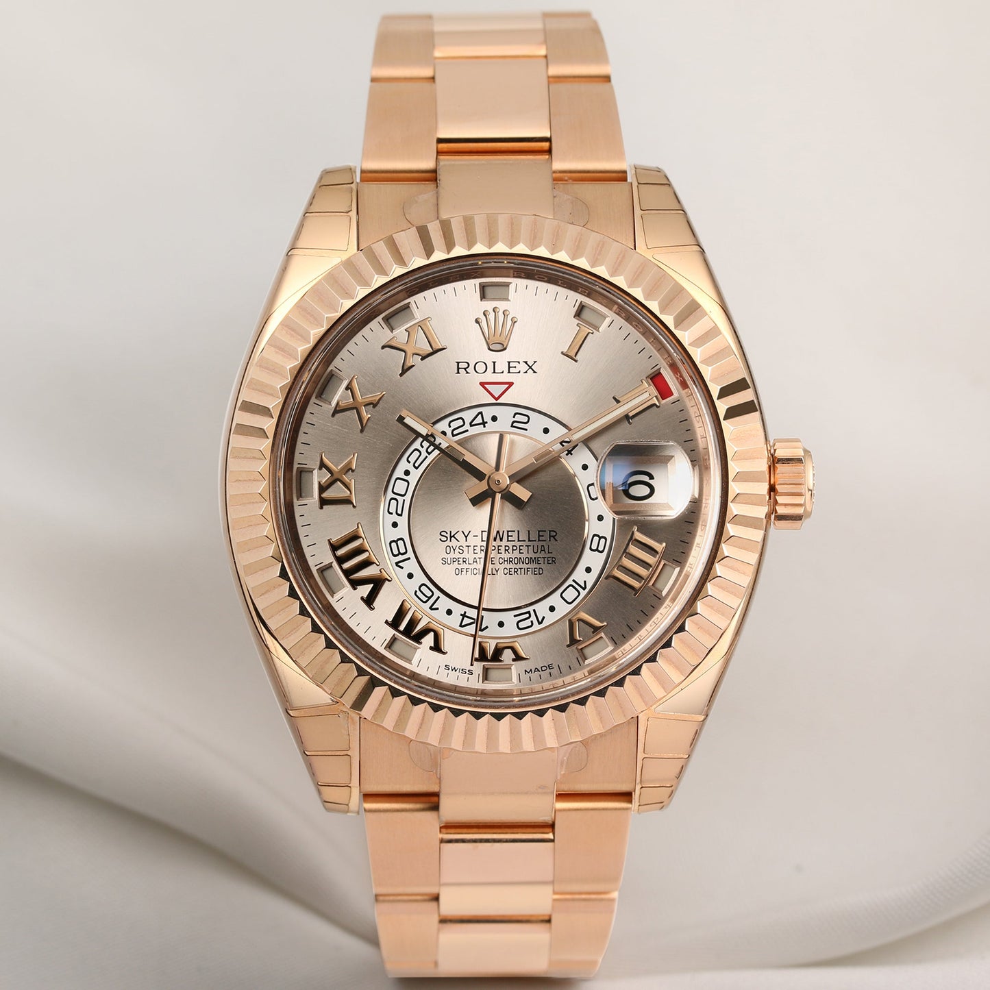 Unworn Full-Set Rolex Sky-Dweller 326935 18K Rose Gold