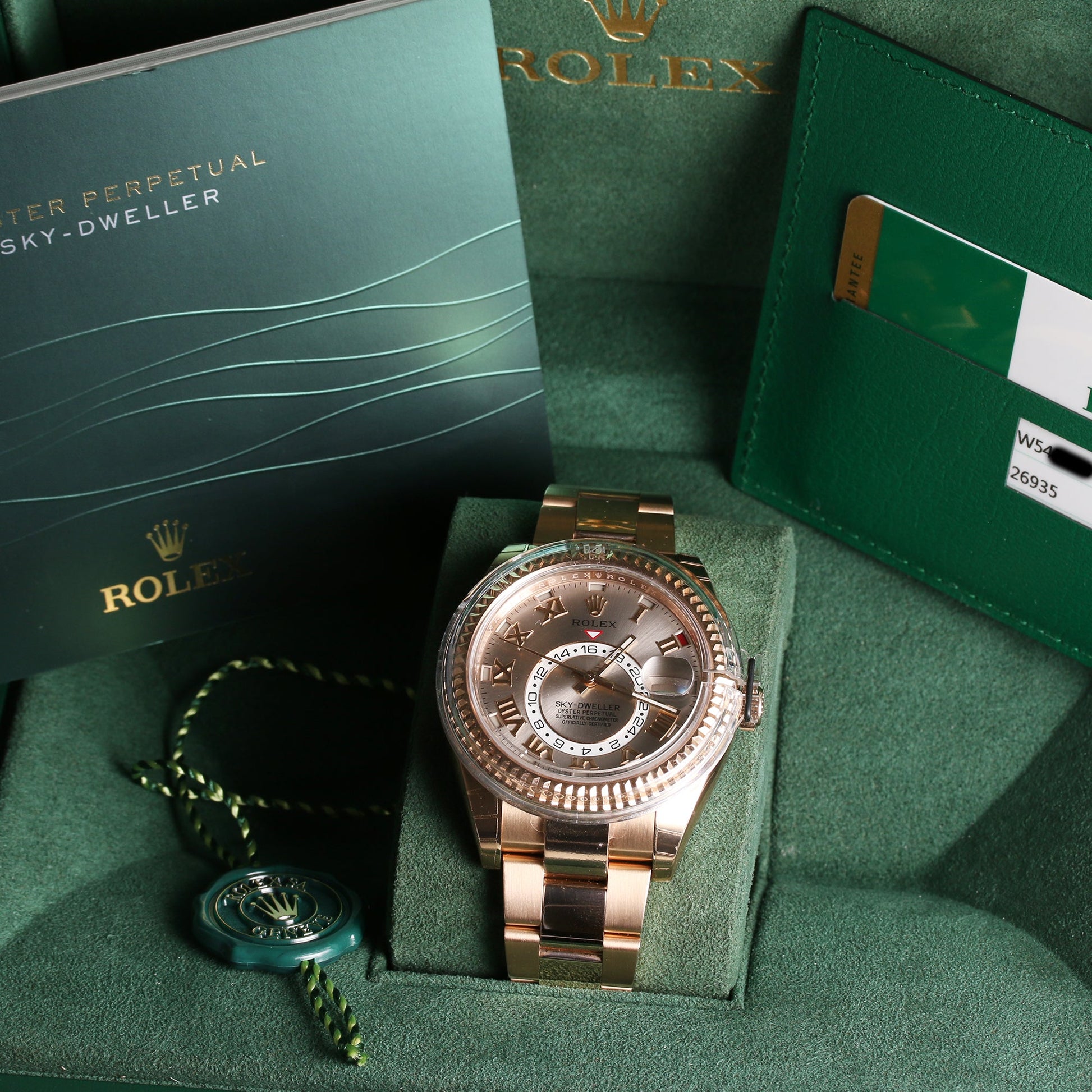 Unworn Full-Set Rolex Sky-Dweller 326935 18K Rose Gold