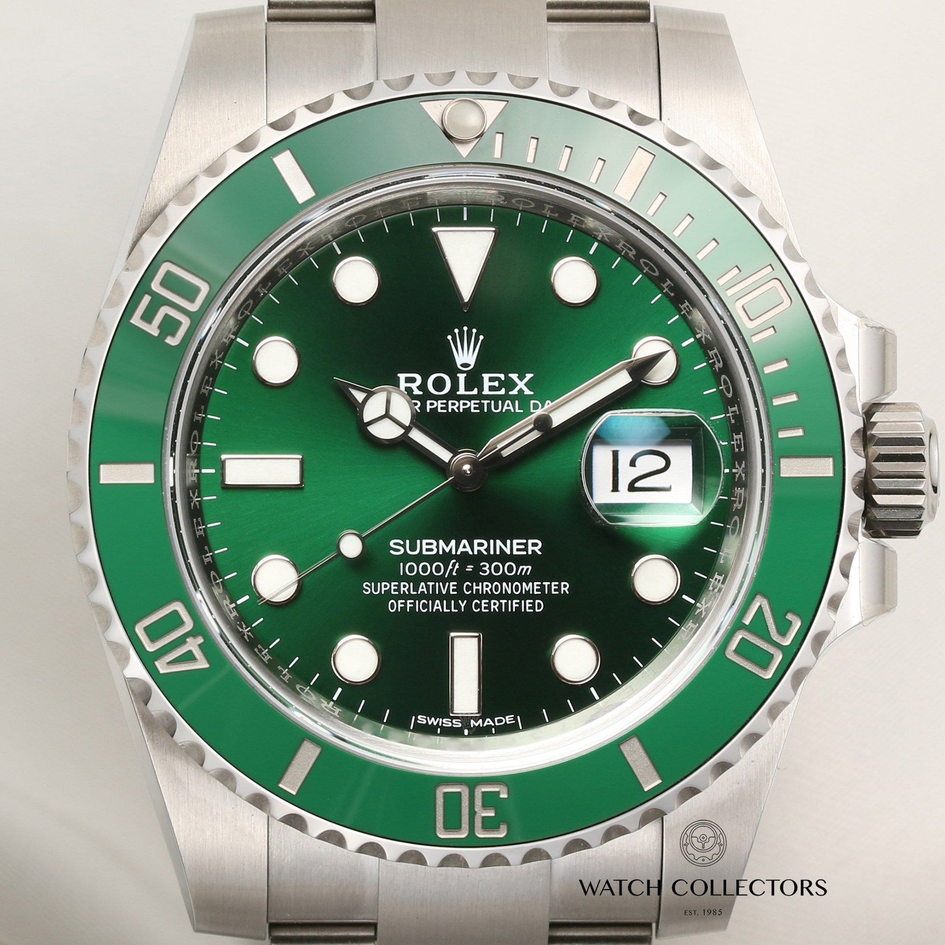 Unworn Full-Set Rolex Submariner "Hulk" 116610LV Stainless Steel 2019