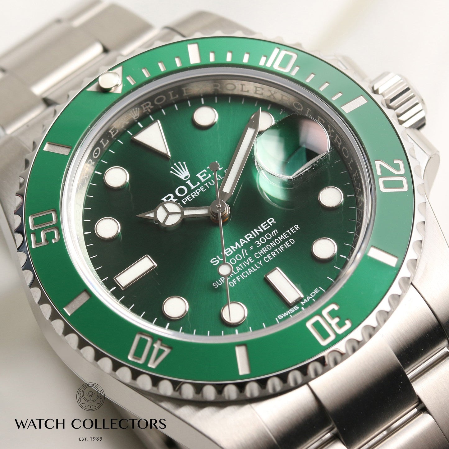 Unworn Full-Set Rolex Submariner "Hulk" 116610LV Stainless Steel 2019