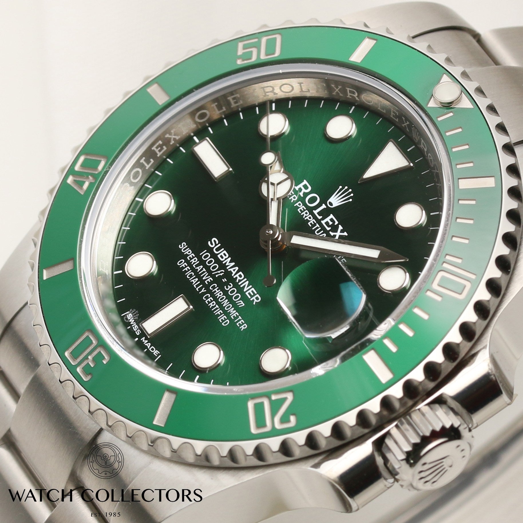 Unworn Full-Set Rolex Submariner "Hulk" 116610LV Stainless Steel 2019