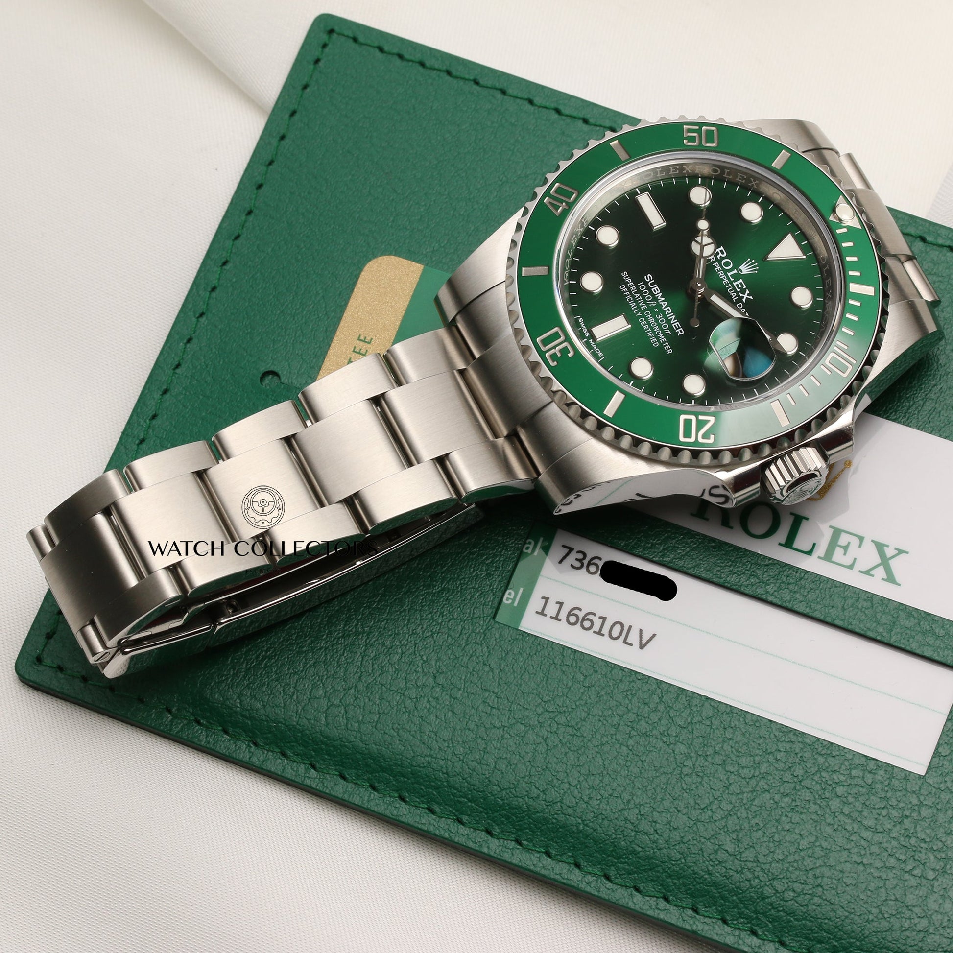 Unworn Full Set Rolex Submariner "Hulk" 116610LV Stainless Steel