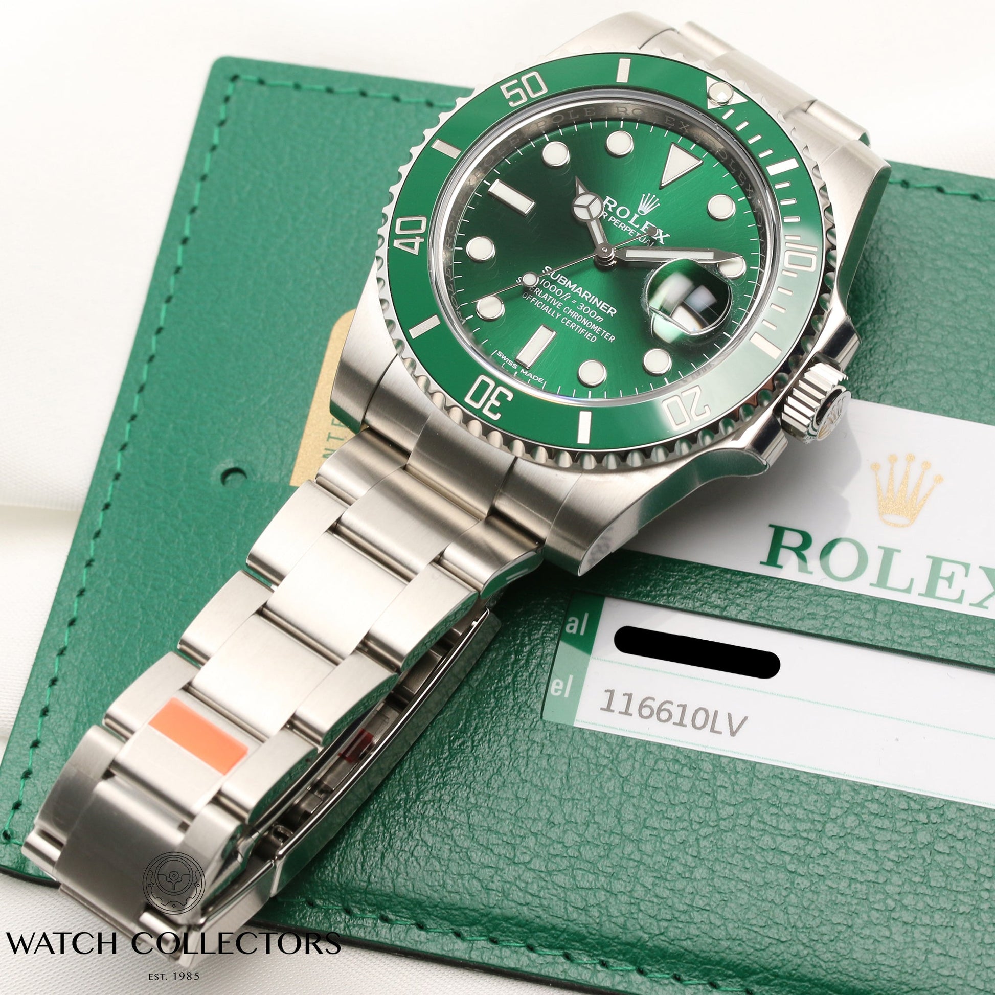 Unworn Full-Set Rolex Submariner "Hulk" 116610LV Stainless Steel