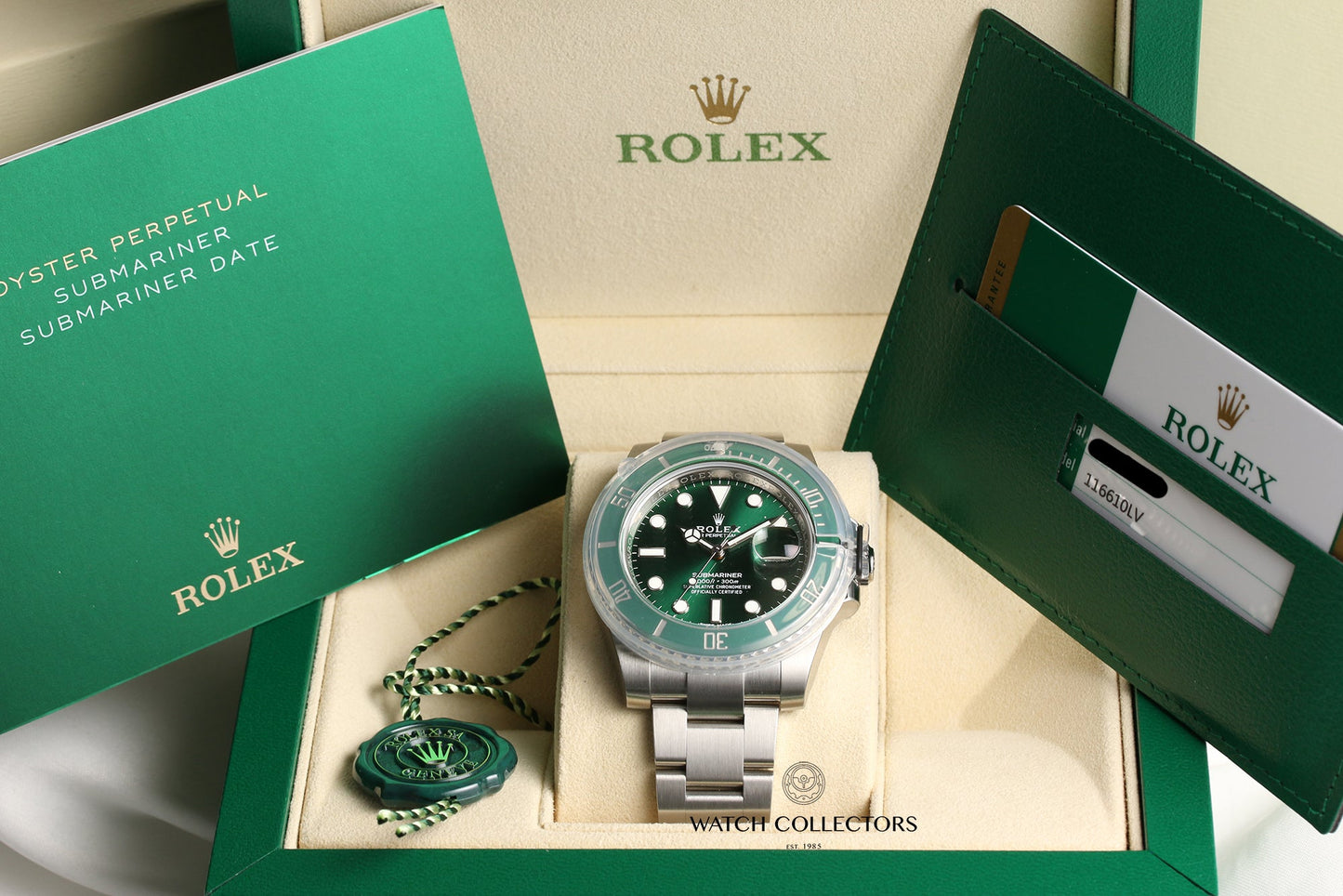 Unworn Full-Set Rolex Submariner "Hulk" 116610LV Stainless Steel