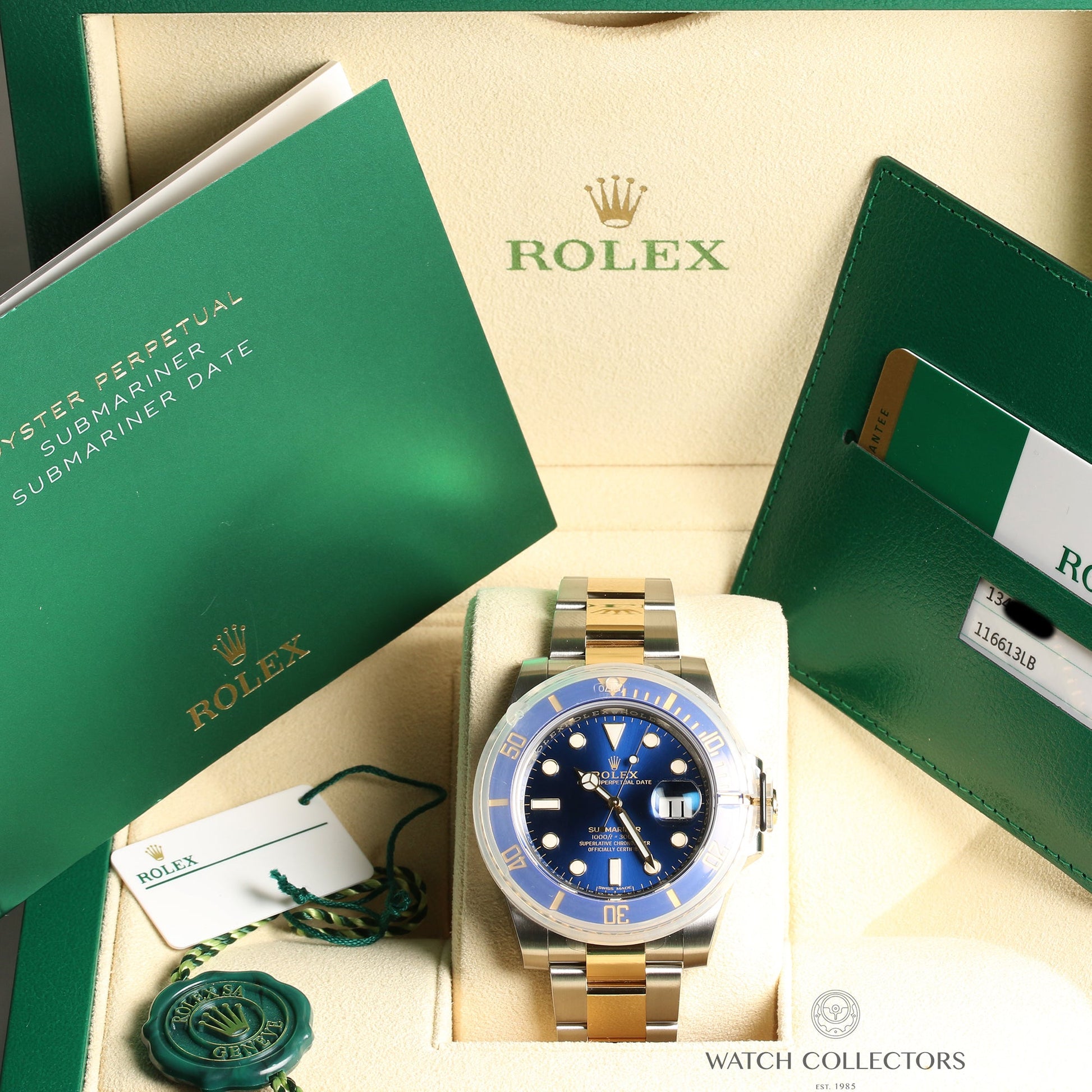 Unworn full-set Rolex Submariner Date Ceramic 116613LB Stainless Steel & 18K Yellow Gold