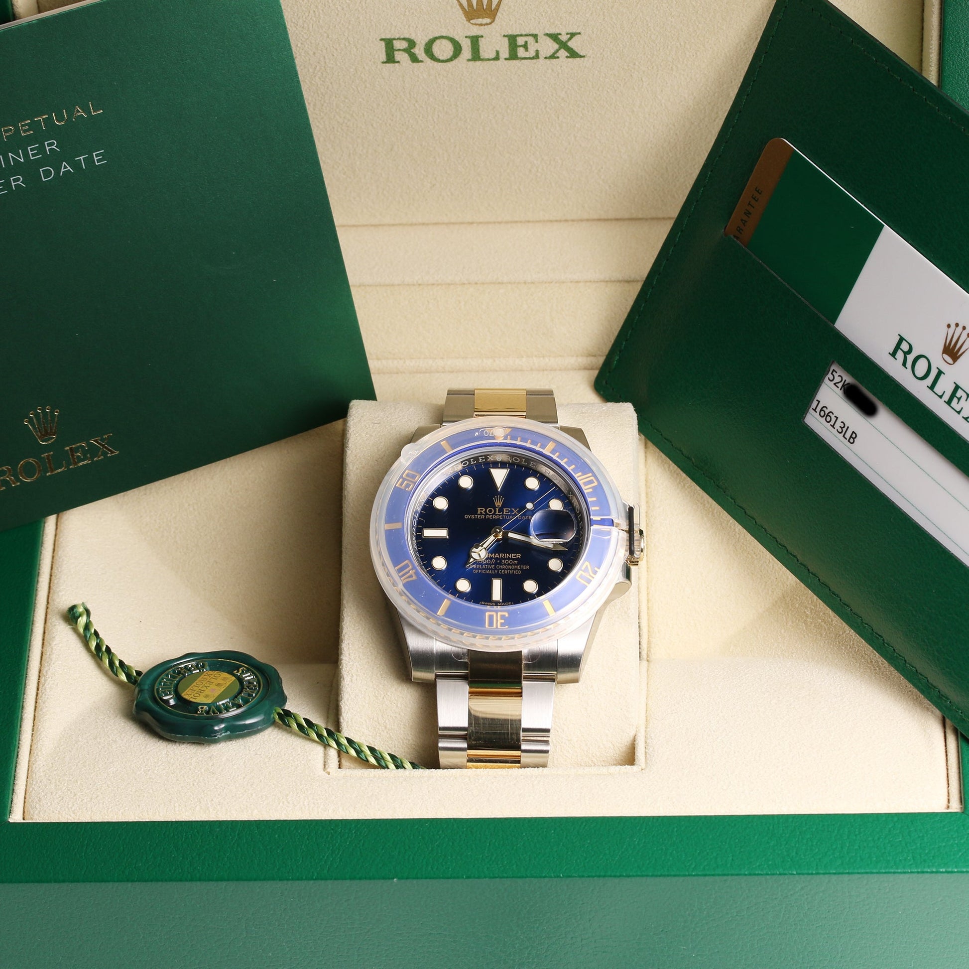 Unworn full-set Rolex Submariner 116613LB Stainless Steel & 18K Yellow Gold