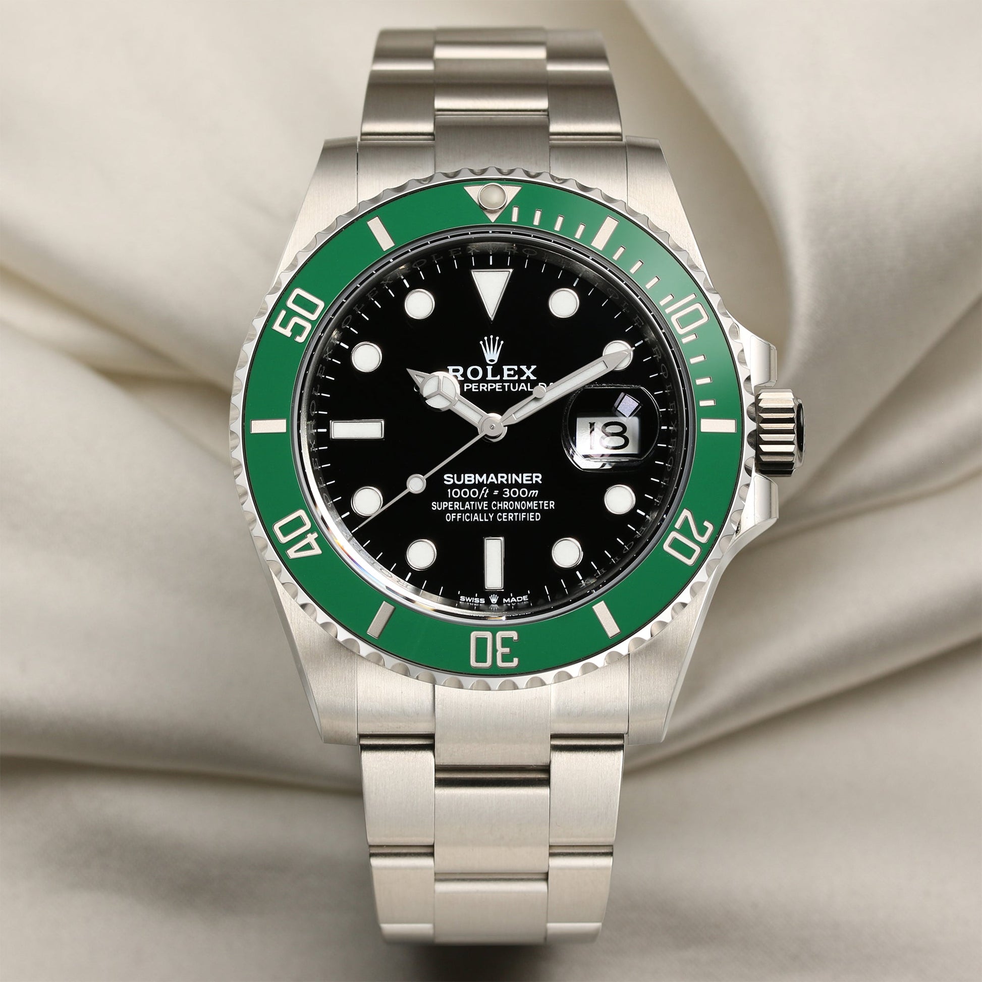 Unworn 2020 Rolex Submariner "Kermit" 126610LV Stainless Steel