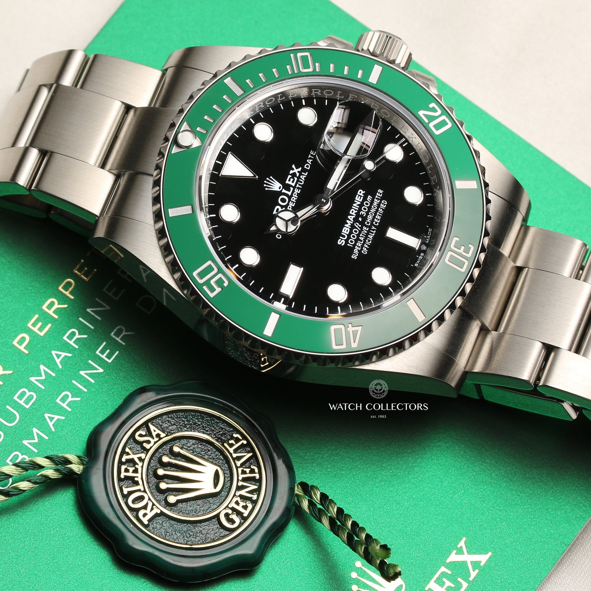 Unworn 2020 Rolex Submariner "Kermit" 126610LV Stainless Steel