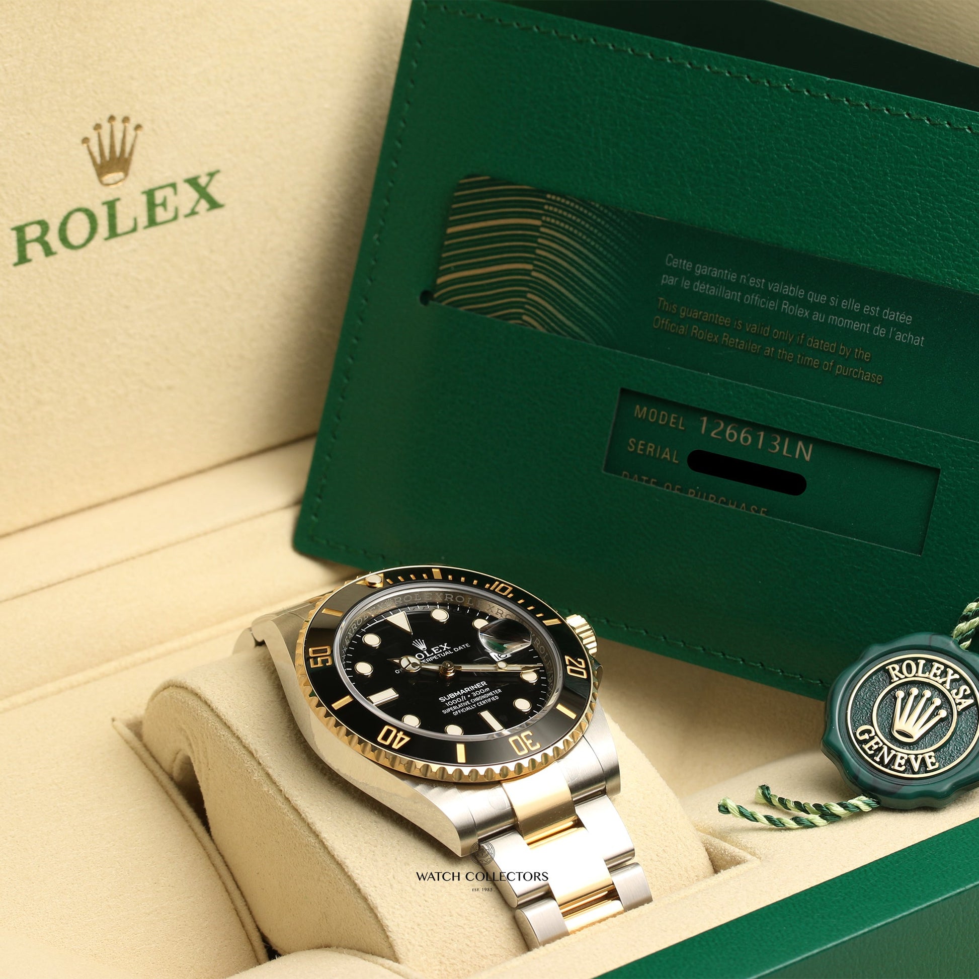 2020 Unworn Rolex Submariner 126613LN Stainless Steel & 18K Yellow Gold Black Dial