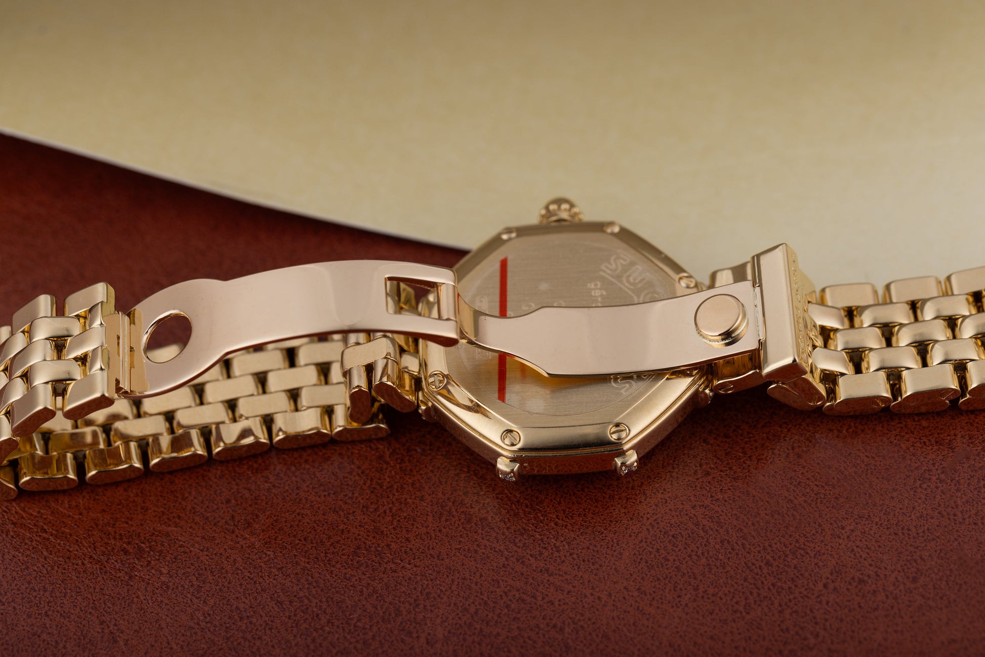 Unworn Gerald Genta Success | REF. G 3351.7 | Octagonal Case | Diamond & Ruby's | Black Dial | 18k Yellow Gold | Circa 1990's