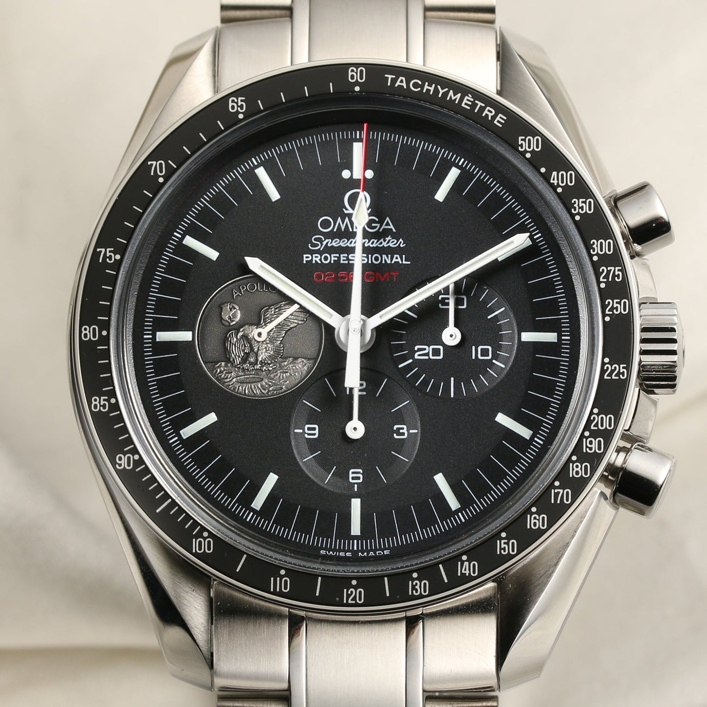 Unworn New Old Stock: Omega Speedmaster Professional "Moon Watch" 311.30.42.30.01.002 40th Anniversary Apollo 11 Stainless Steel Limited Series