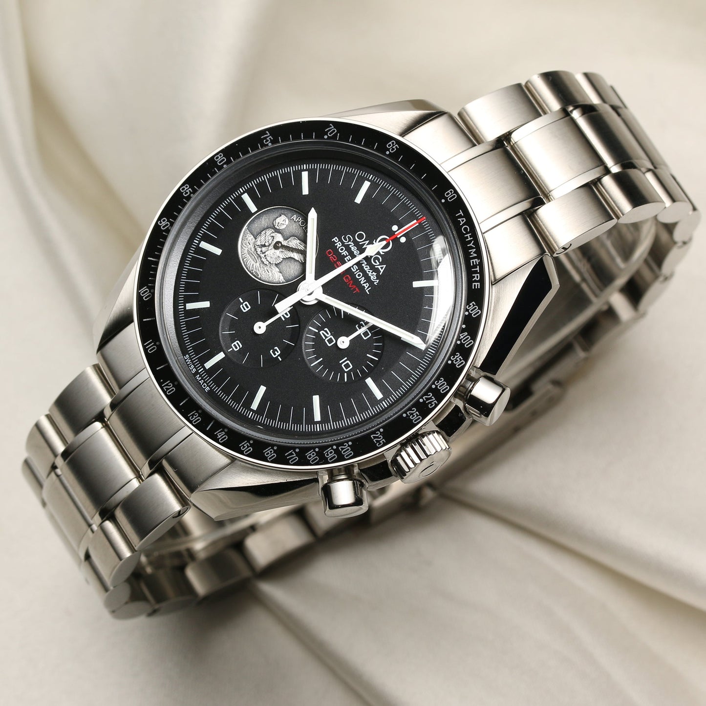 Unworn New Old Stock: Omega Speedmaster Professional "Moon Watch" 311.30.42.30.01.002 40th Anniversary Apollo 11 Stainless Steel Limited Series