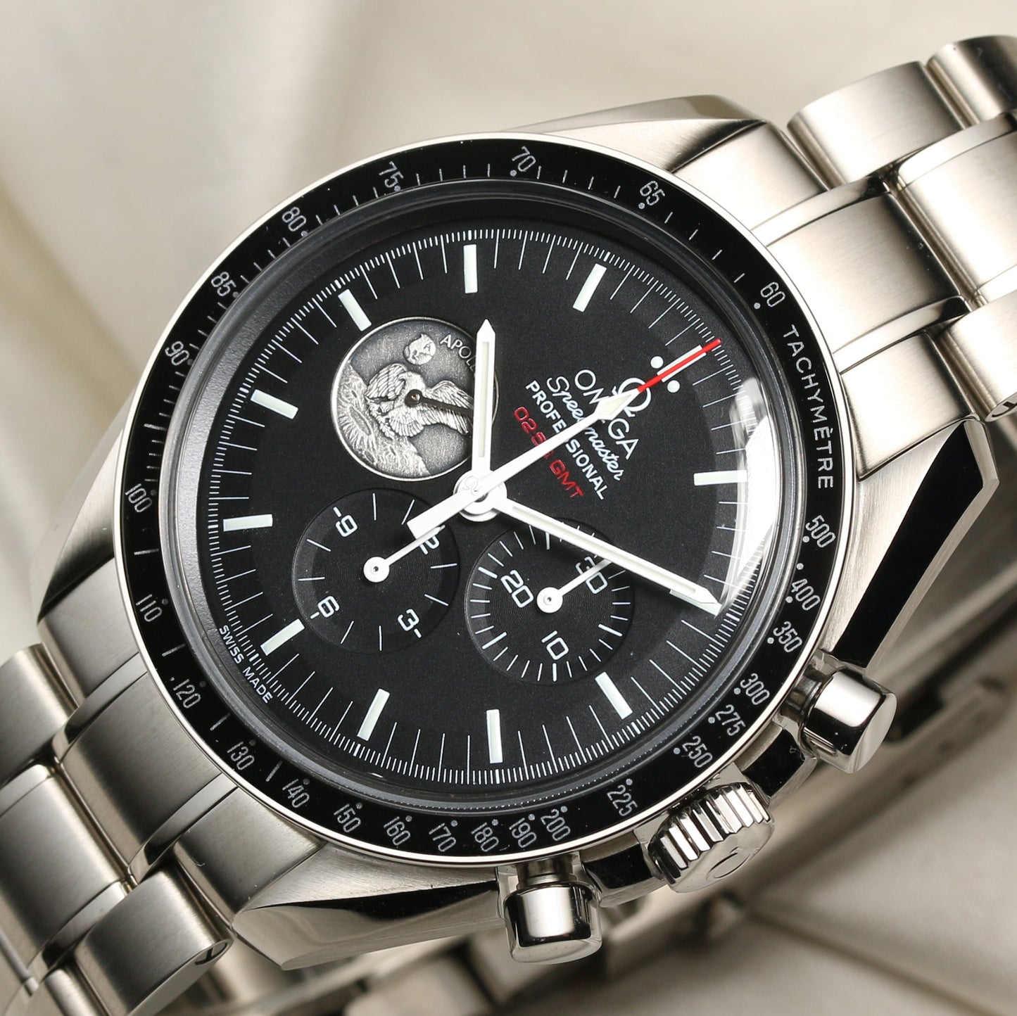 Unworn New Old Stock: Omega Speedmaster Professional "Moon Watch" 311.30.42.30.01.002 40th Anniversary Apollo 11 Stainless Steel Limited Series