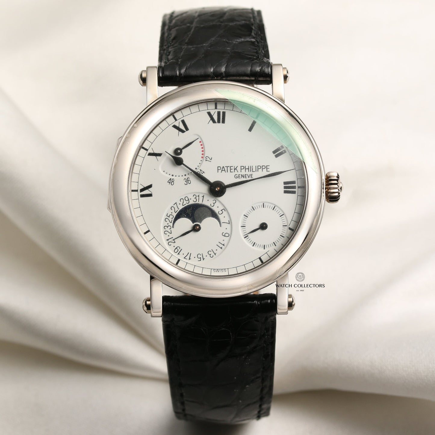 Unworn Patek Philippe 5054 G-001 18K White Gold Moonphase Calendar