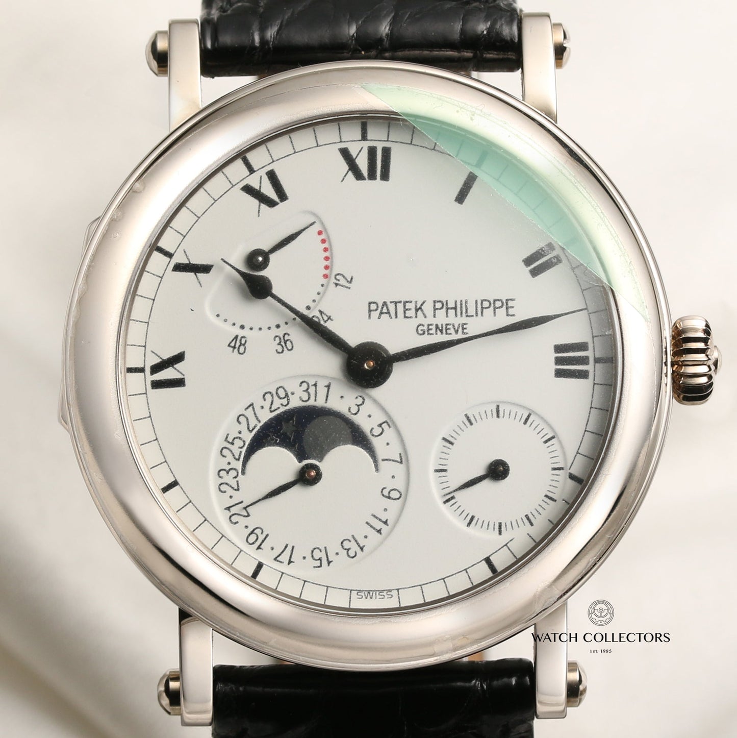 Unworn Patek Philippe 5054 G-001 18K White Gold Moonphase Calendar