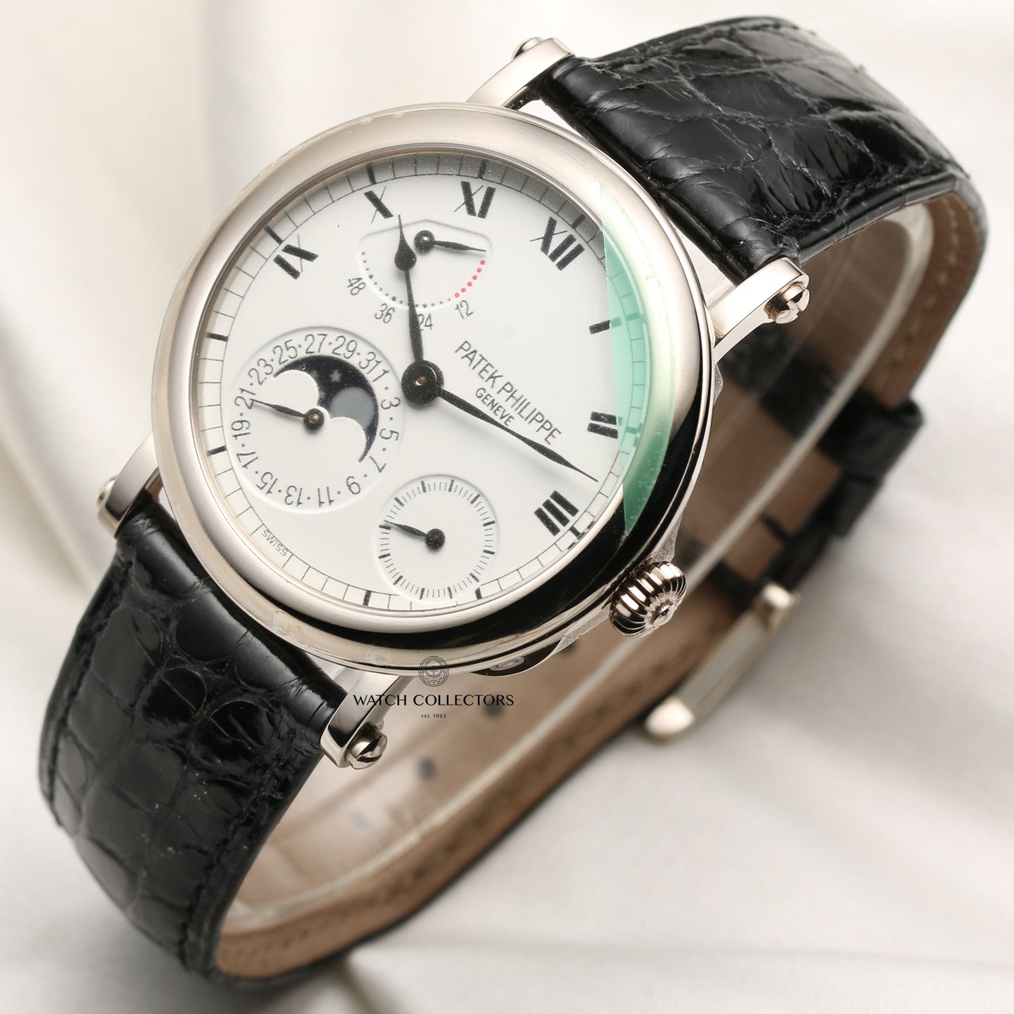 Unworn Patek Philippe 5054 G-001 18K White Gold Moonphase Calendar