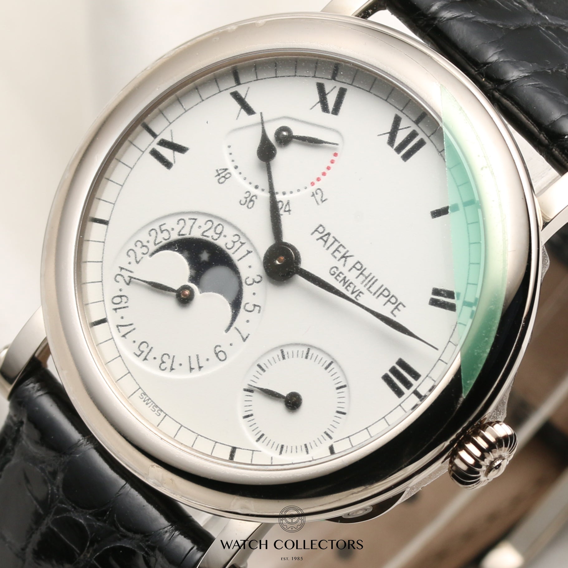 Unworn Patek Philippe 5054 G-001 18K White Gold Moonphase Calendar