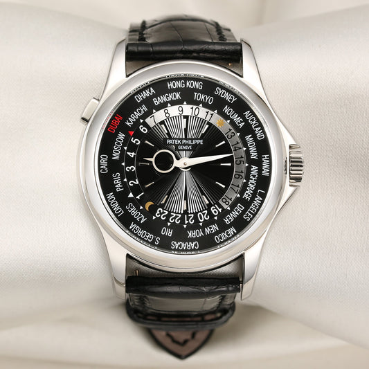 Unworn Patek Philippe World Time 5130P-014 | Dubai Edition | Platinum