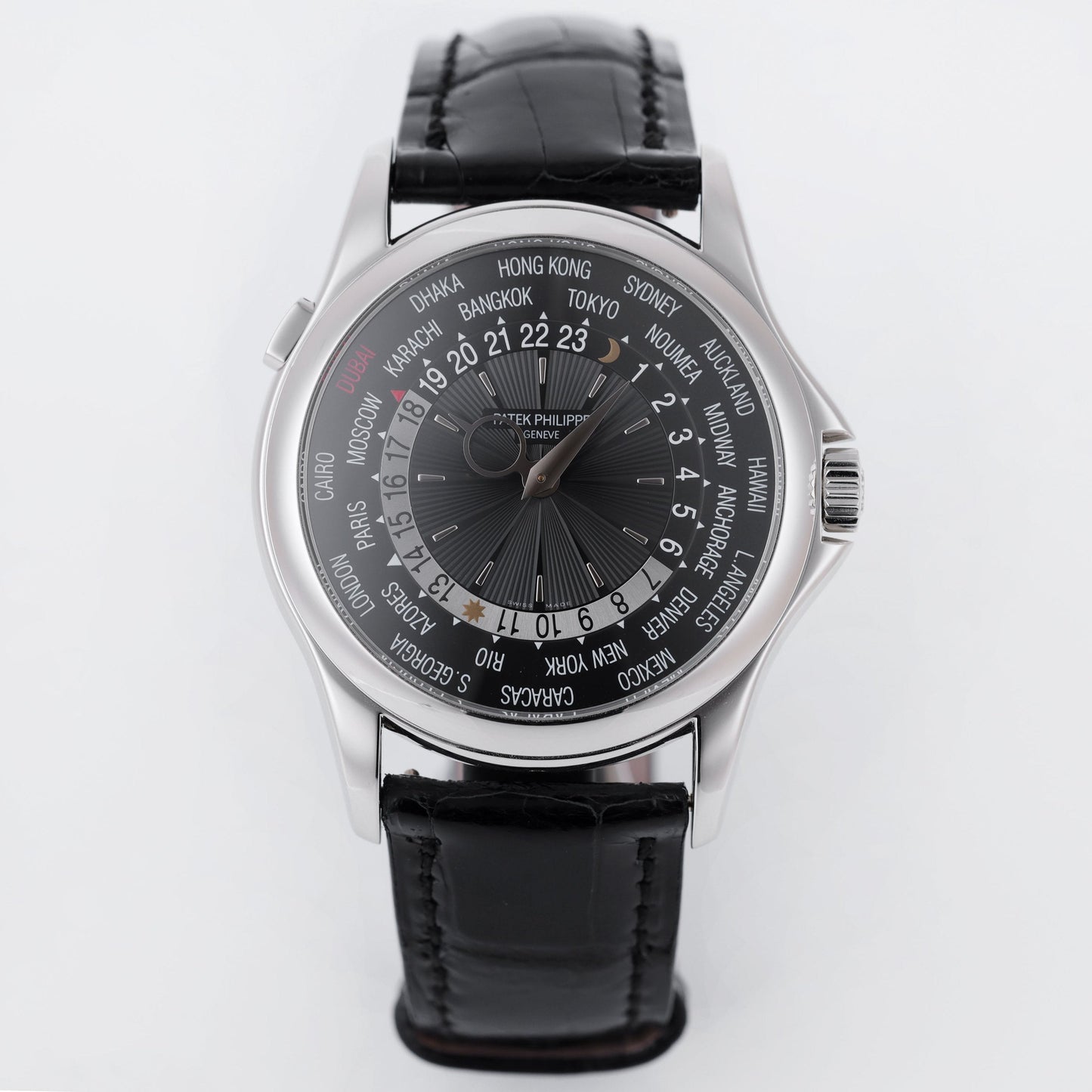 Unworn Patek Philippe World Time | REF. 5130P-014 | Dubai Edition | Platinum