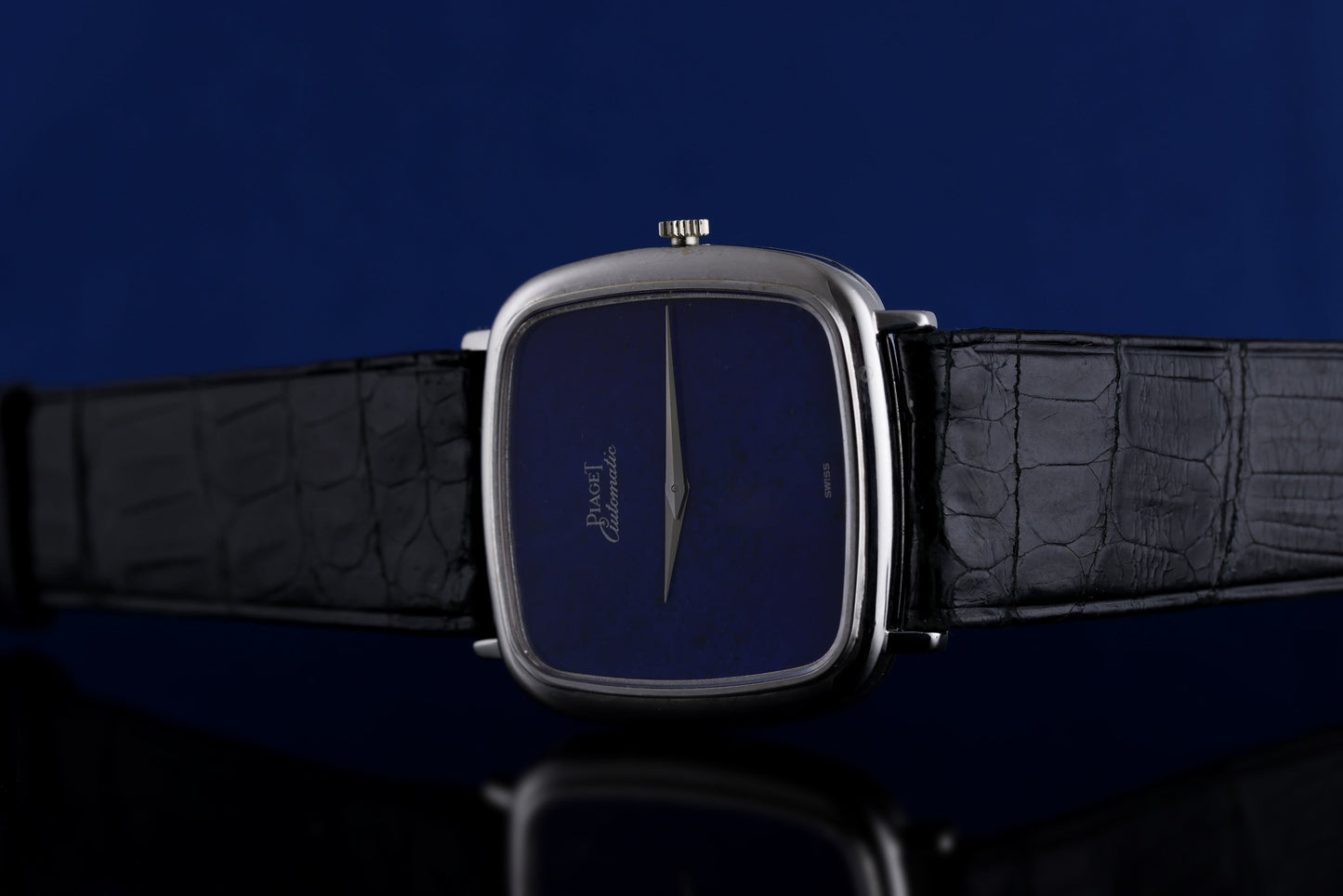 Unworn Piaget Vintage Wristwatch | REF. 12773 | Lapis Lazuli Dial | Automatic | 32mm | 18k White Gold | 1974