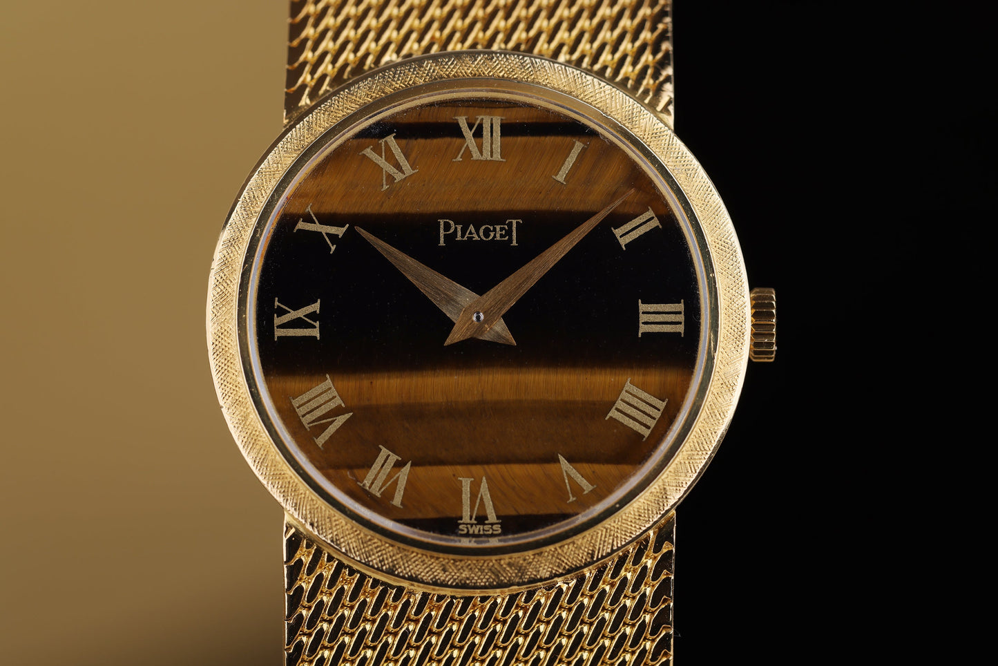 Unworn Piaget Vintage Ladies Wristwatch | REF. 924 B 11 | Tigers Eye Dial | 24mm | 18k Yellow Gold | Manual Wind | 1974