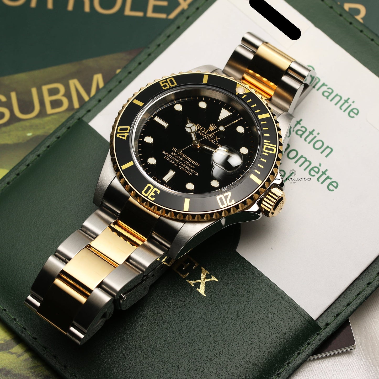 Rolex Submariner 16613 Stainless Steel & 18k Yellow Gold Black Dial