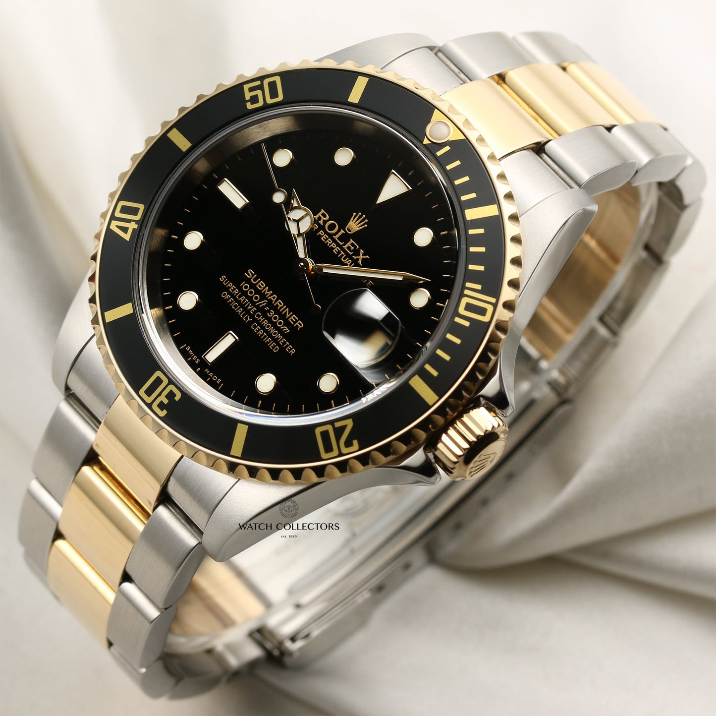 Rolex Submariner 16613 Stainless Steel & 18k Yellow Gold Black Dial